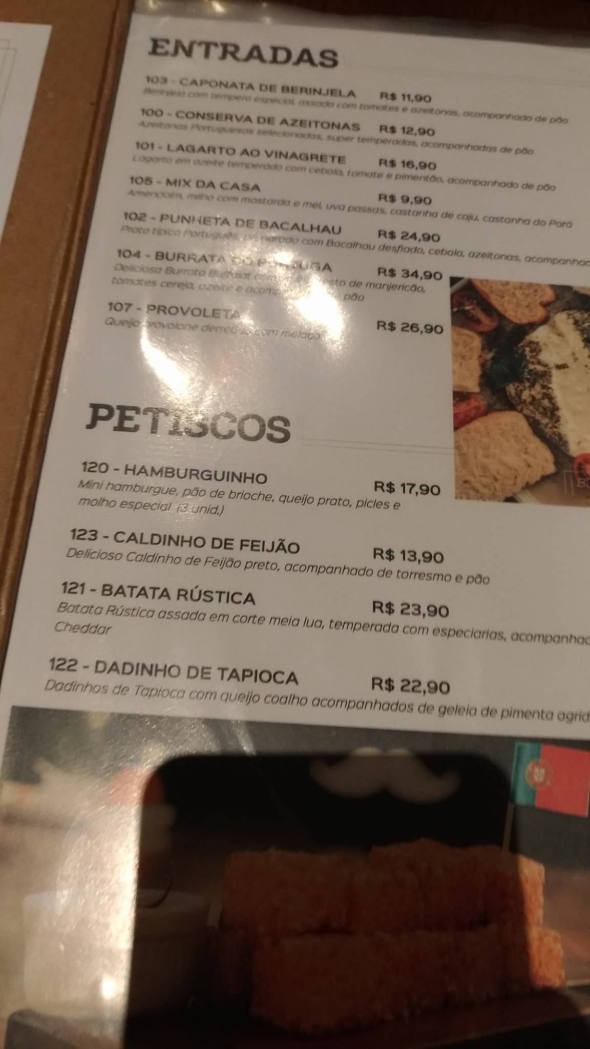 Bar do Portuga Jacareí cardápio