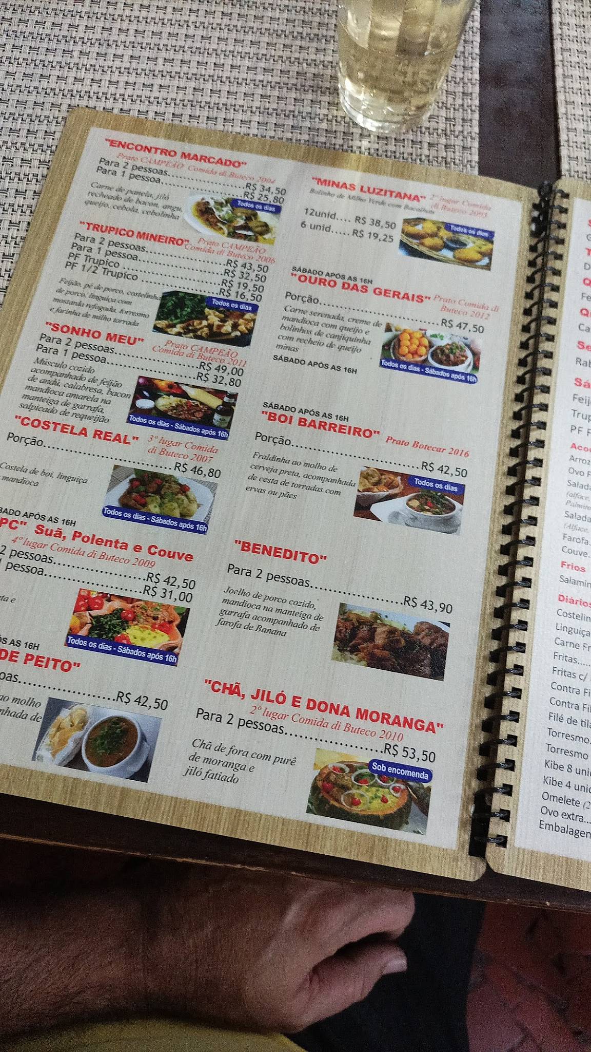 Bar do Zezé cardápio