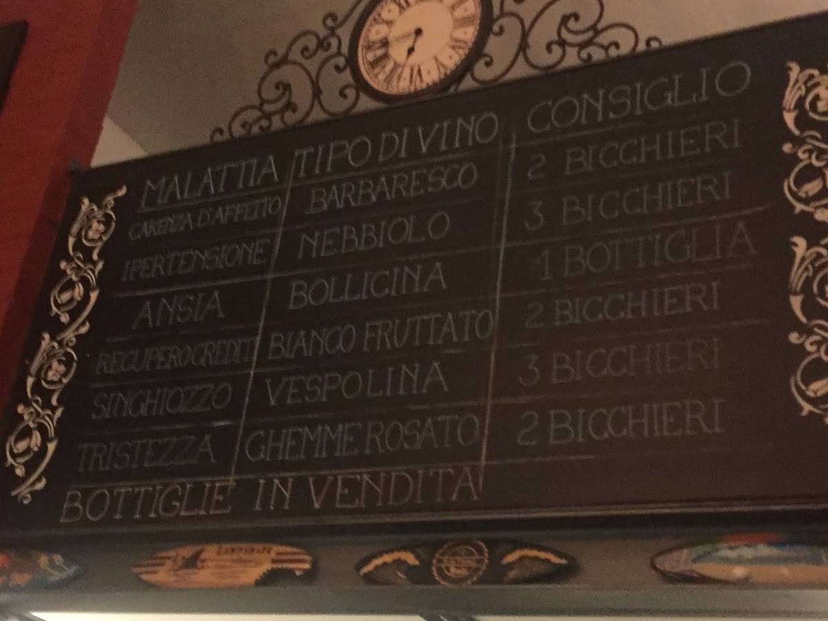 Menu di BarBaresco Vini, Spiriti e... Aperitivi 