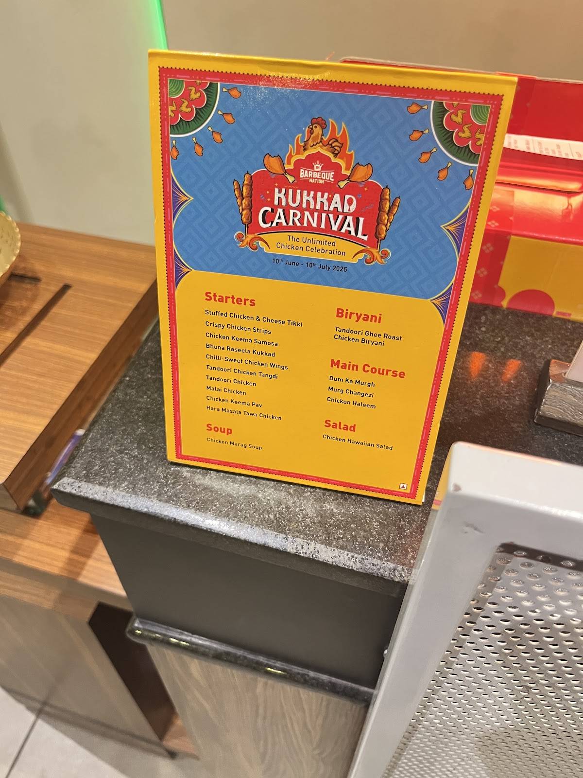 Barbeque Nation menu