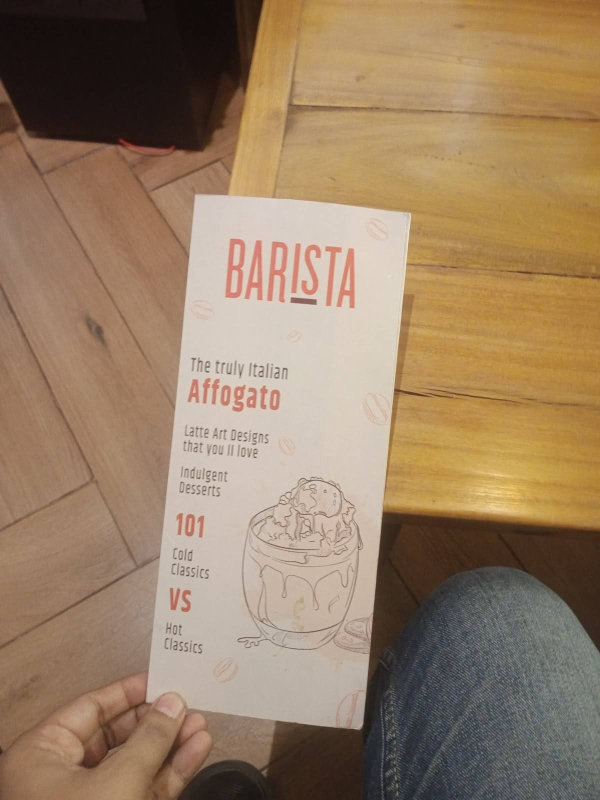 Barista menu
