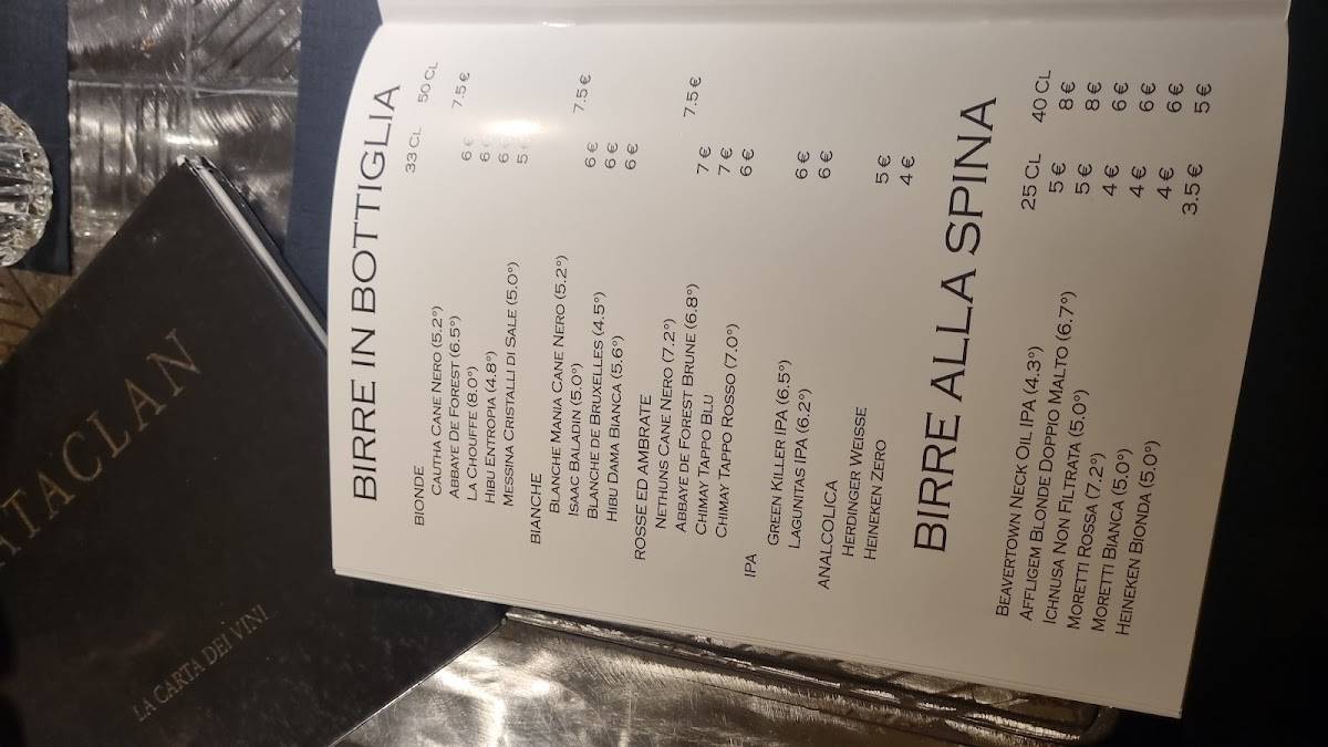 Menu di Bataclan Restaurant Pizza & Music 