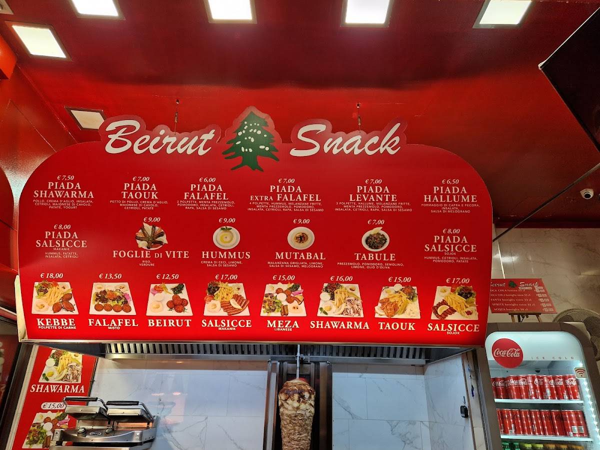 Menu di Beirut Snack 