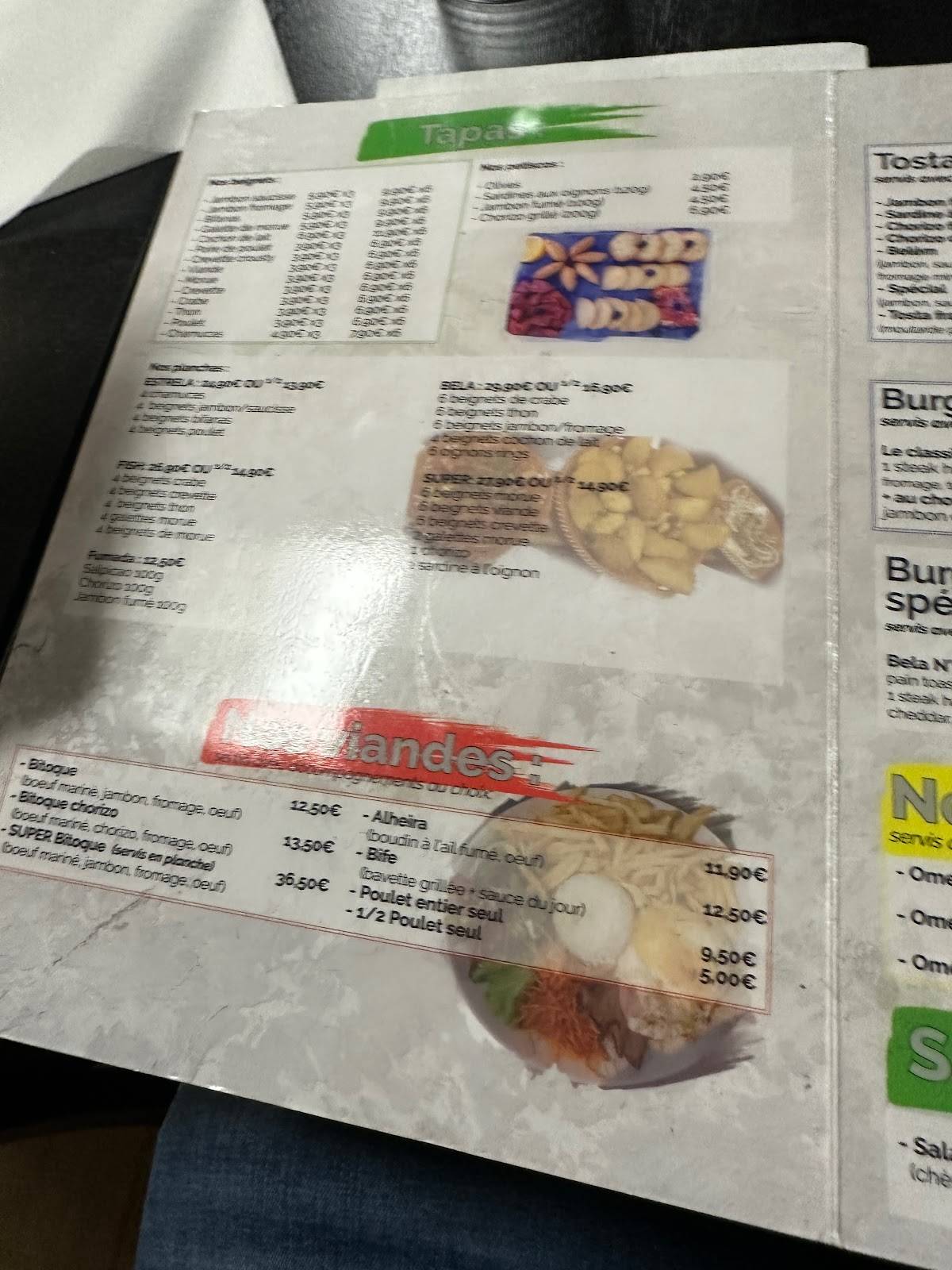 Menu de Bela Estrela