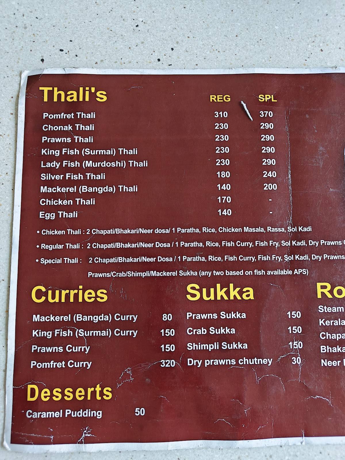 Only Fish menu