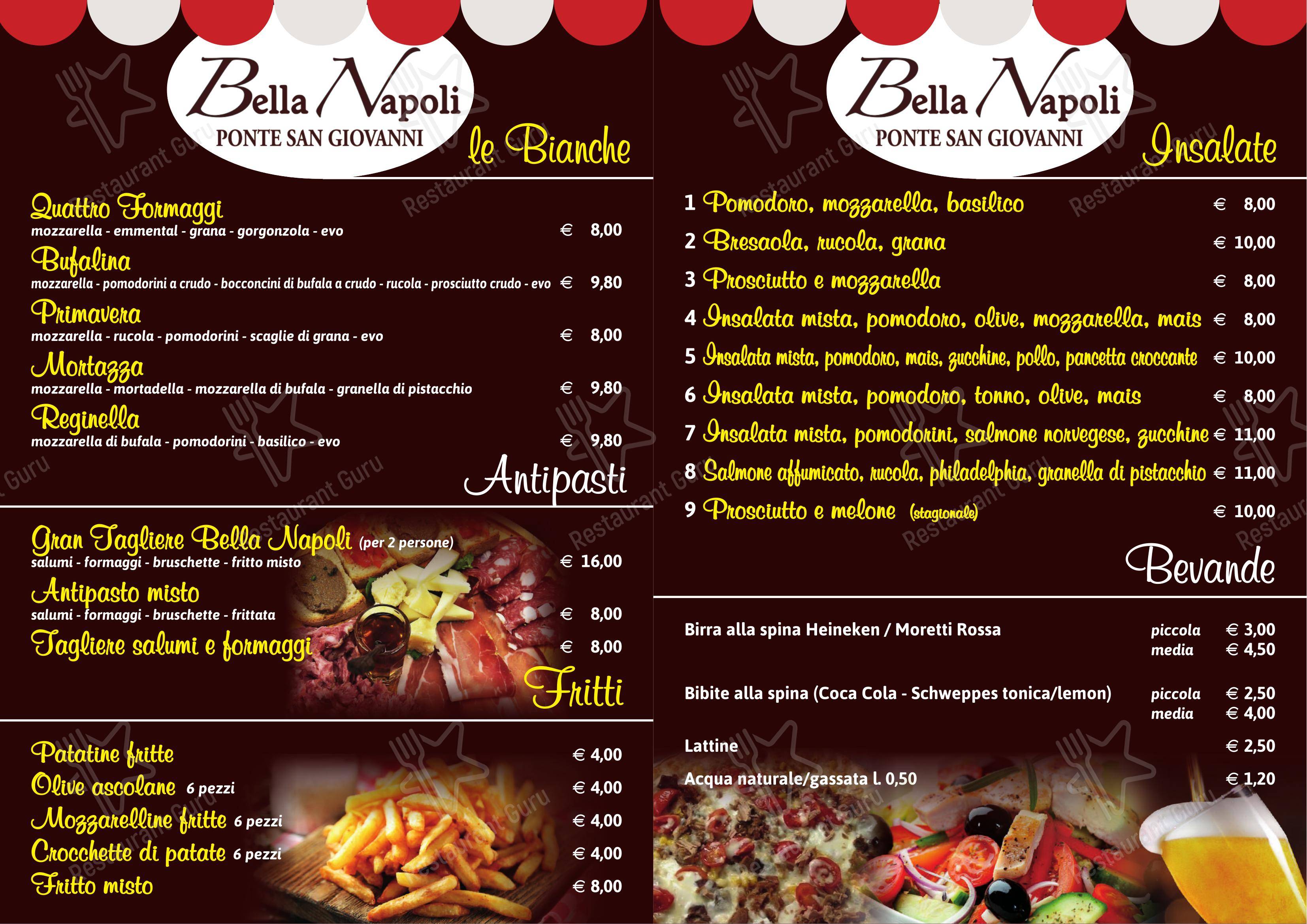 Menu di Bella Napoli PSG - Menu
