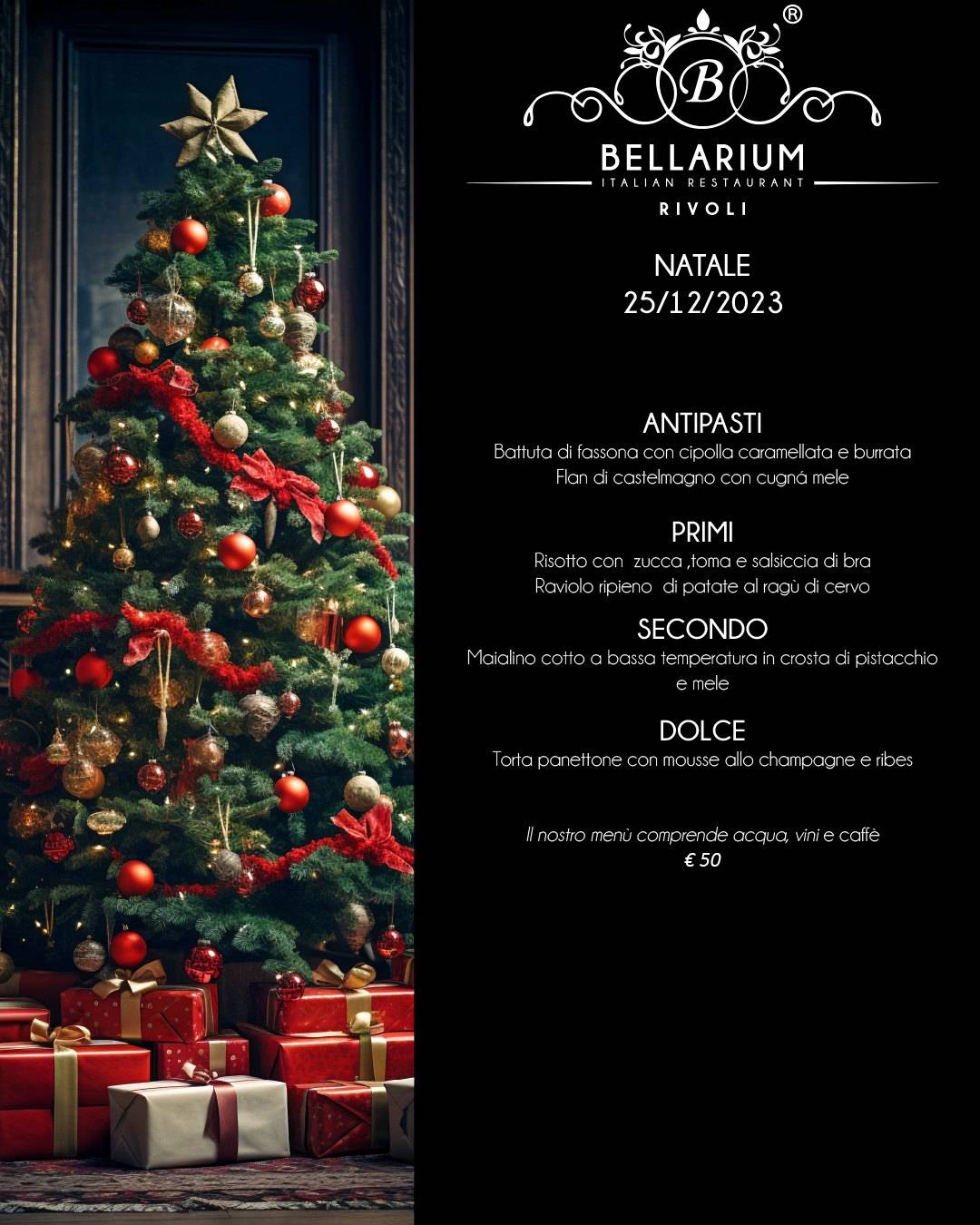 Menu de Bellarium Restaurant Rivoli