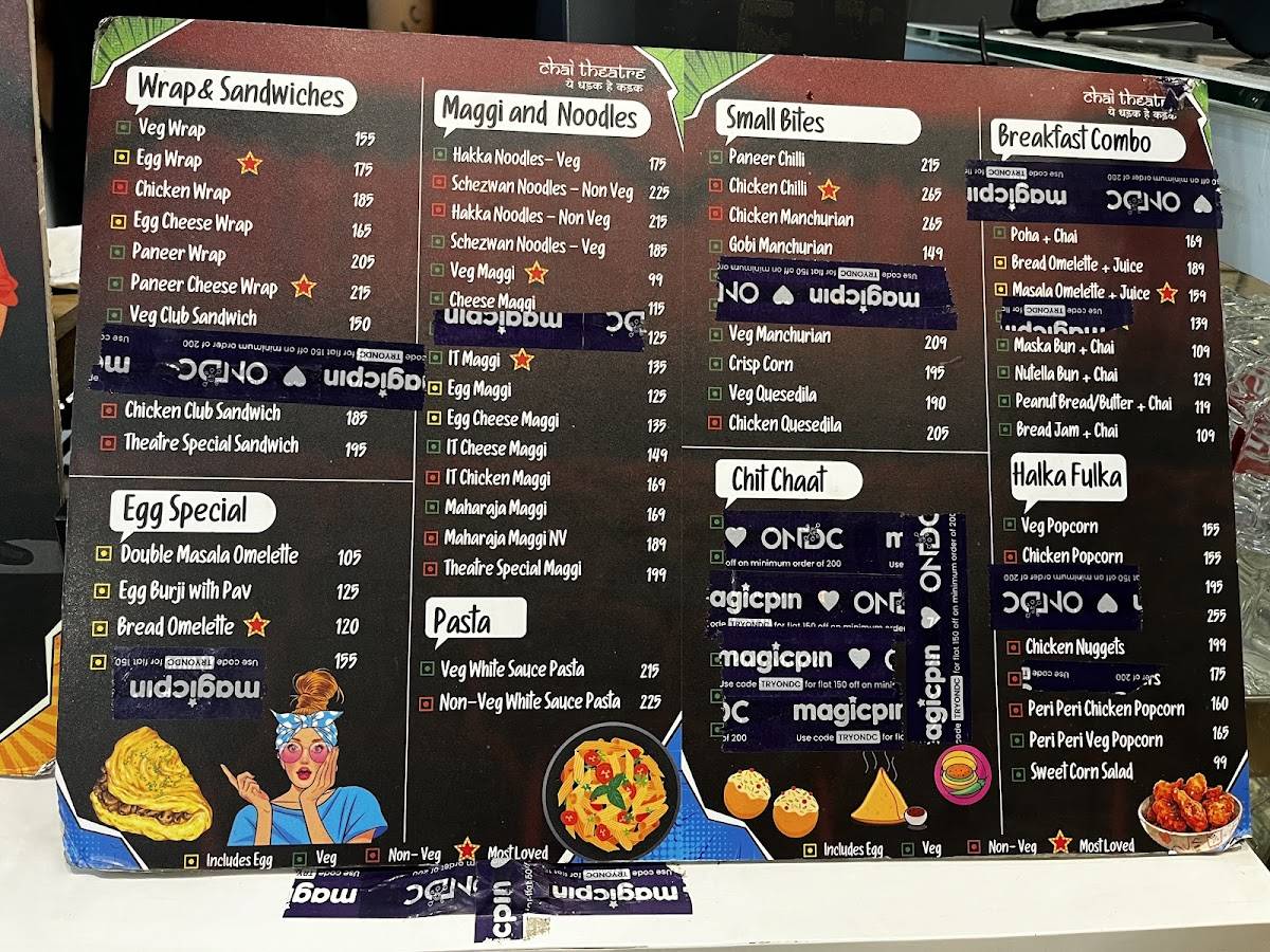Chai Theatre menu