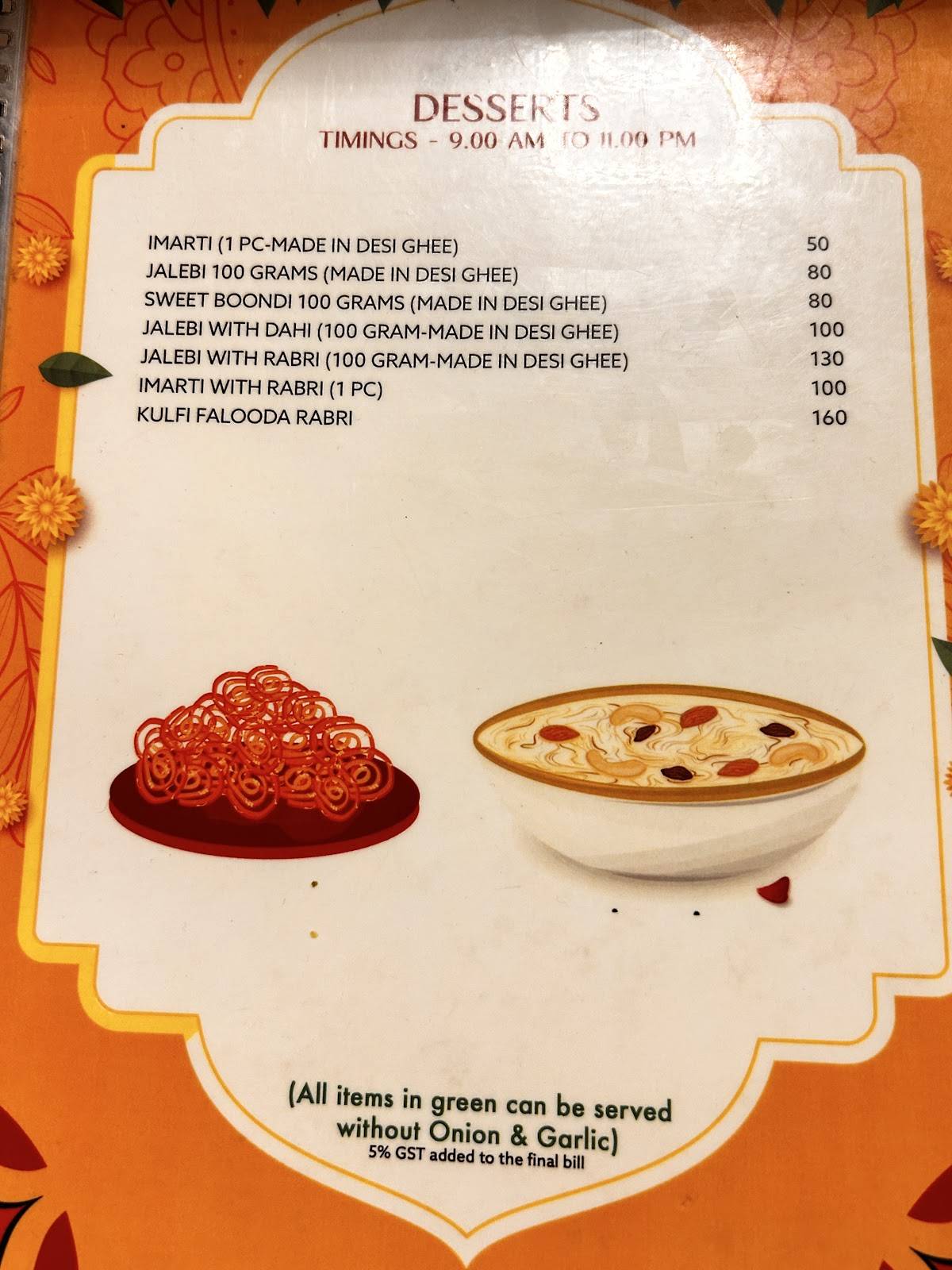 KCB - Kapoor's Chaat Bhandaar - Main Branch menu