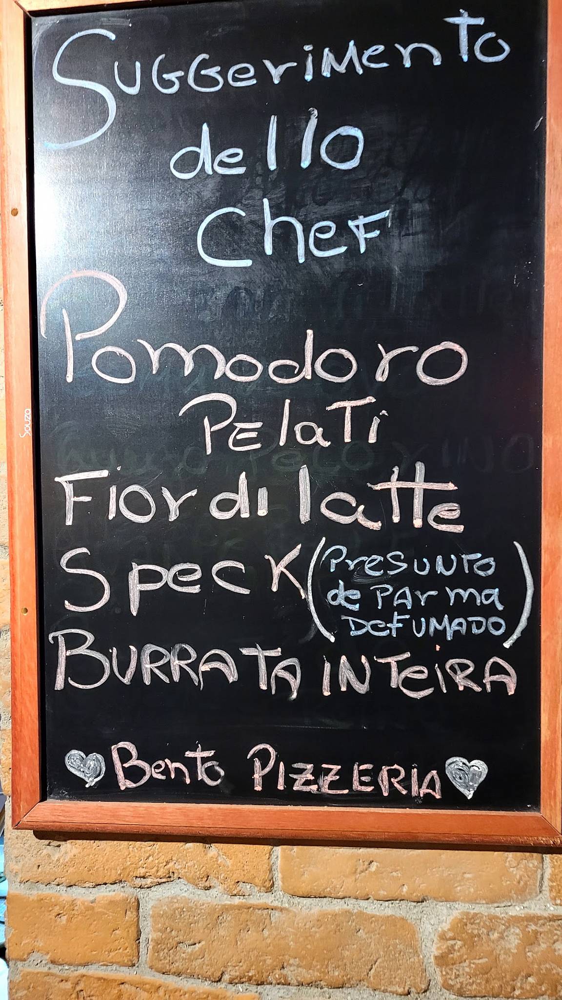 Bento Pizzeria Napoletana cardápio