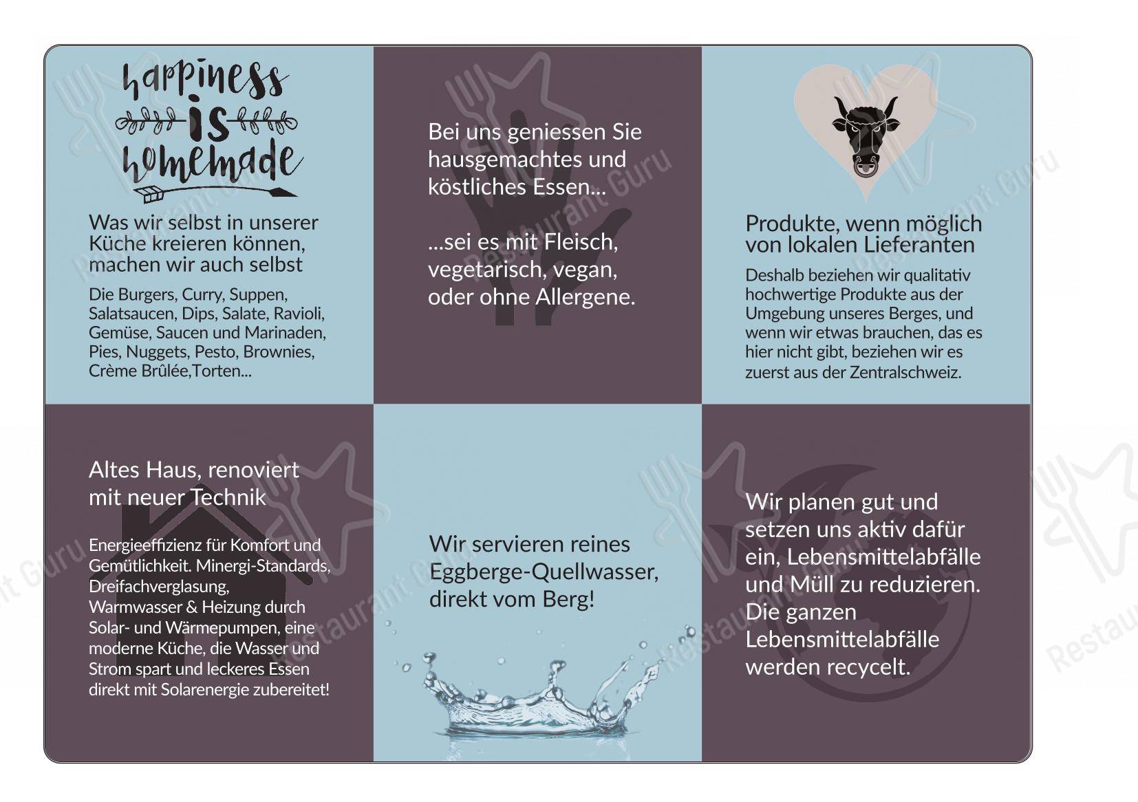 Menu bar per Berggasthaus Eggberge in Altdorf