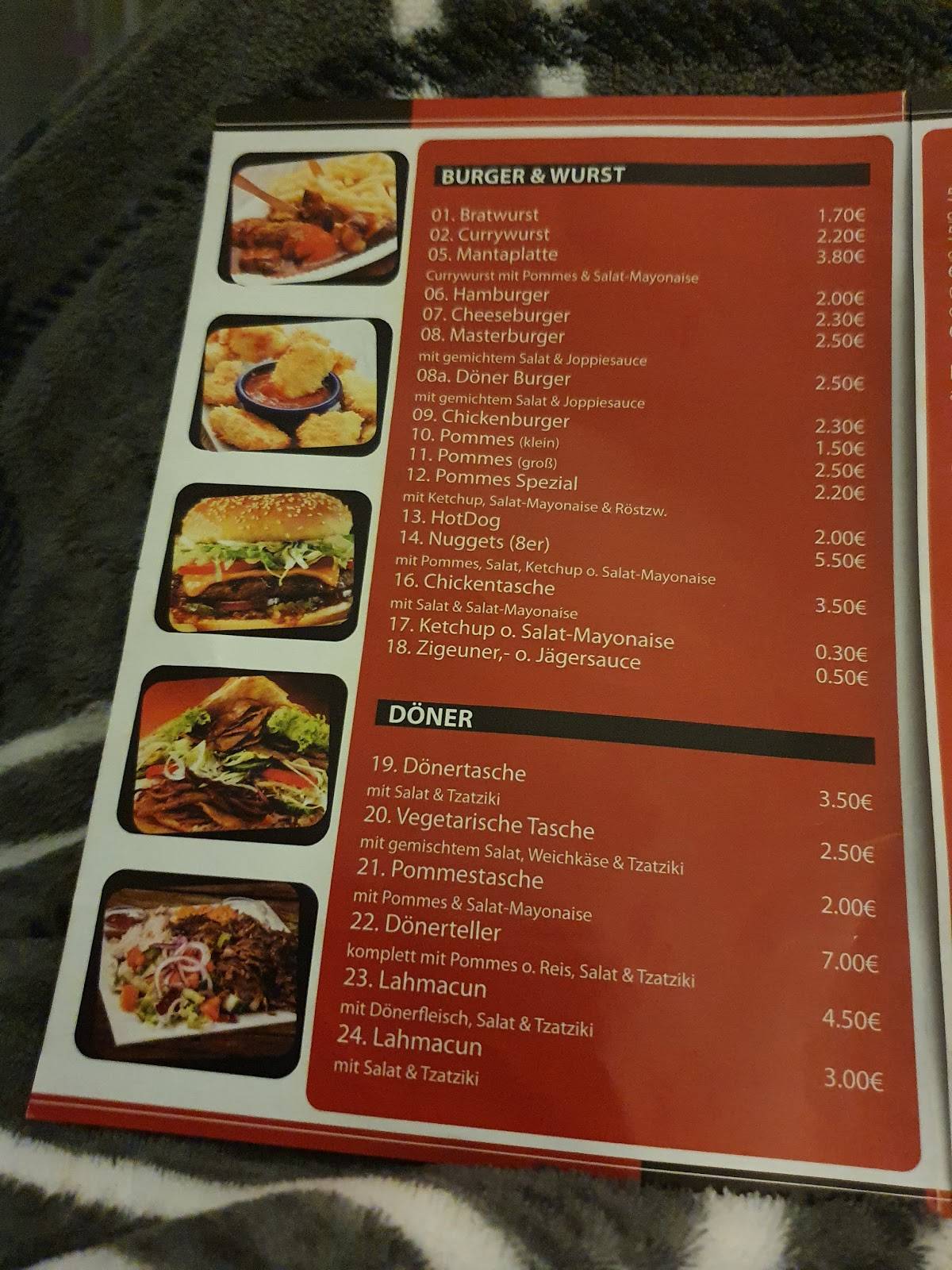Menu de Bester Döner Pizzeria ALIBABA Versmold