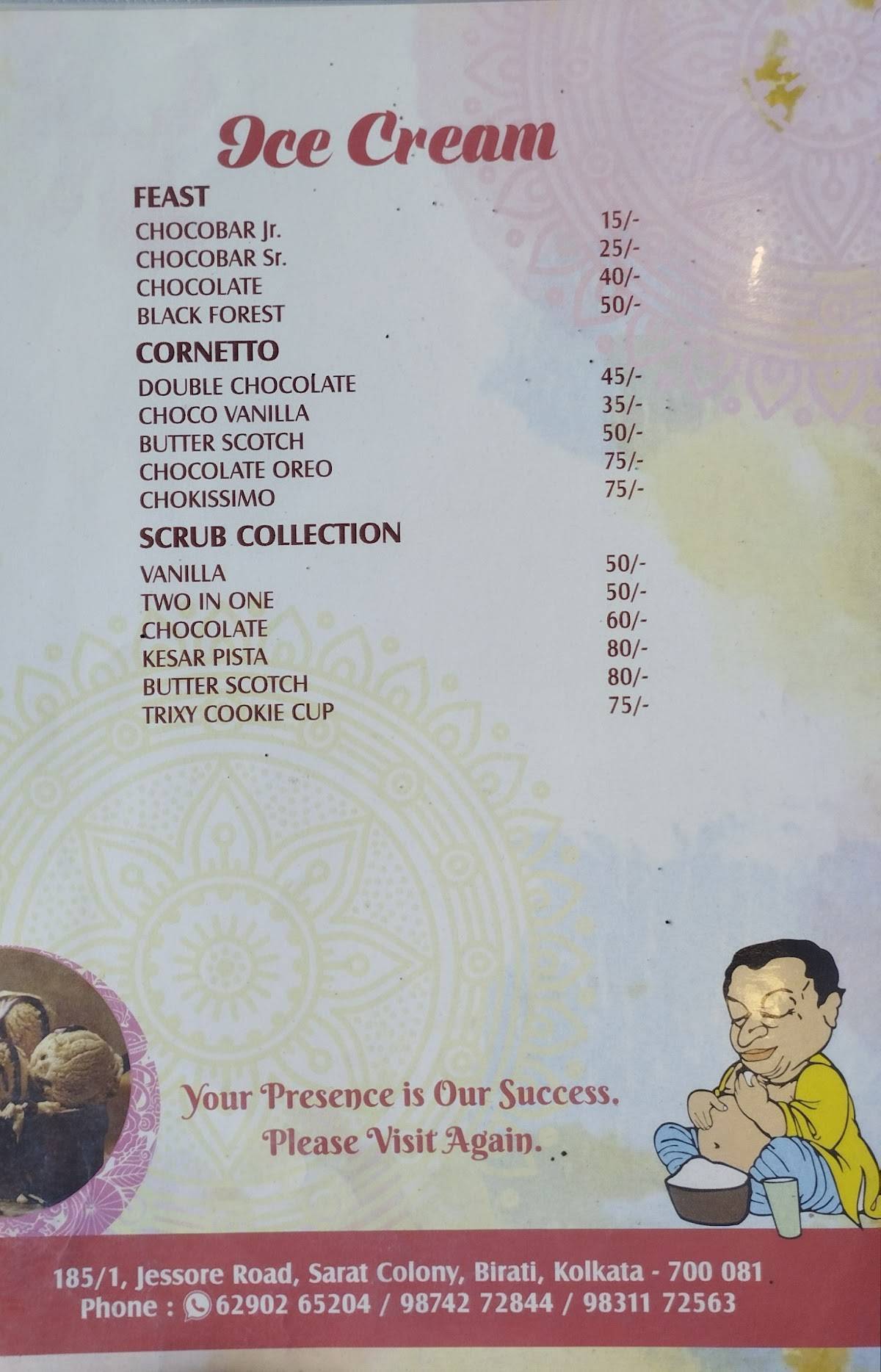 Bhajohari Ranna menu