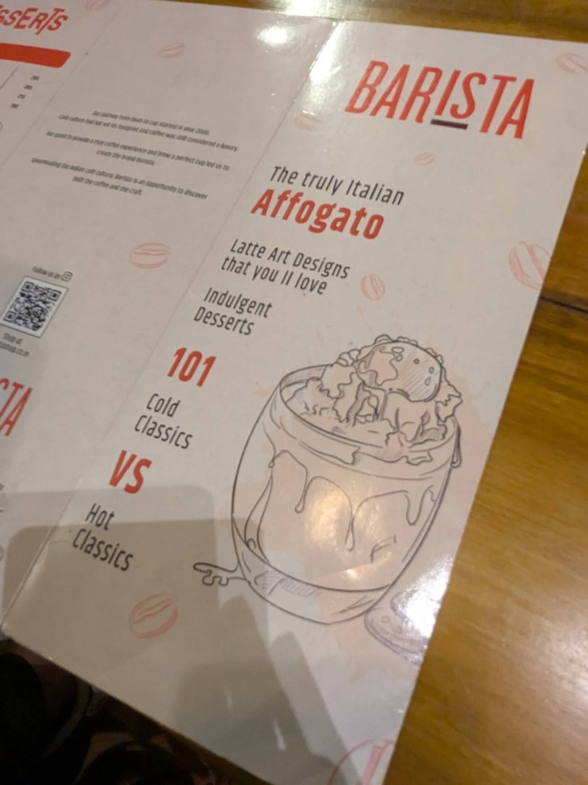 Barista menu
