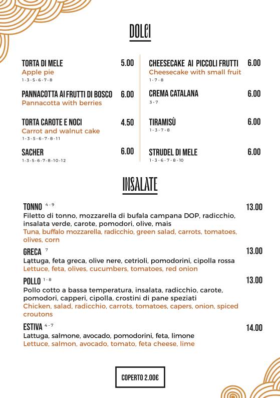 Menu di Bicigrill Rovereto 
