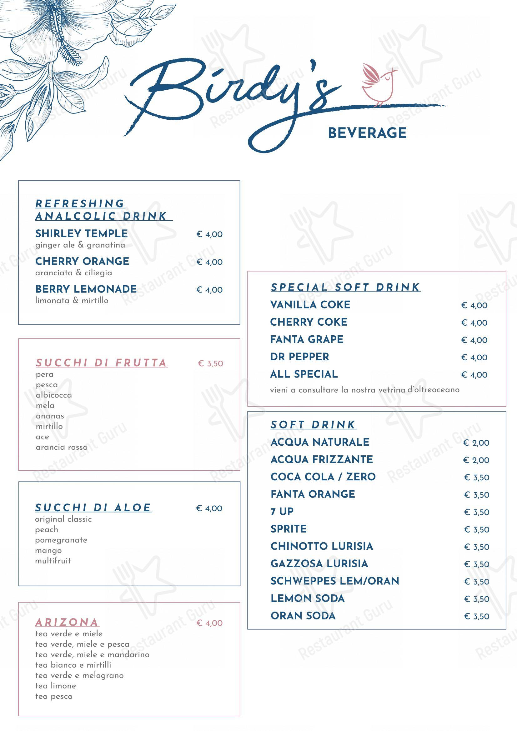 Birdy The Bakery - Portici in Portici - 菜单