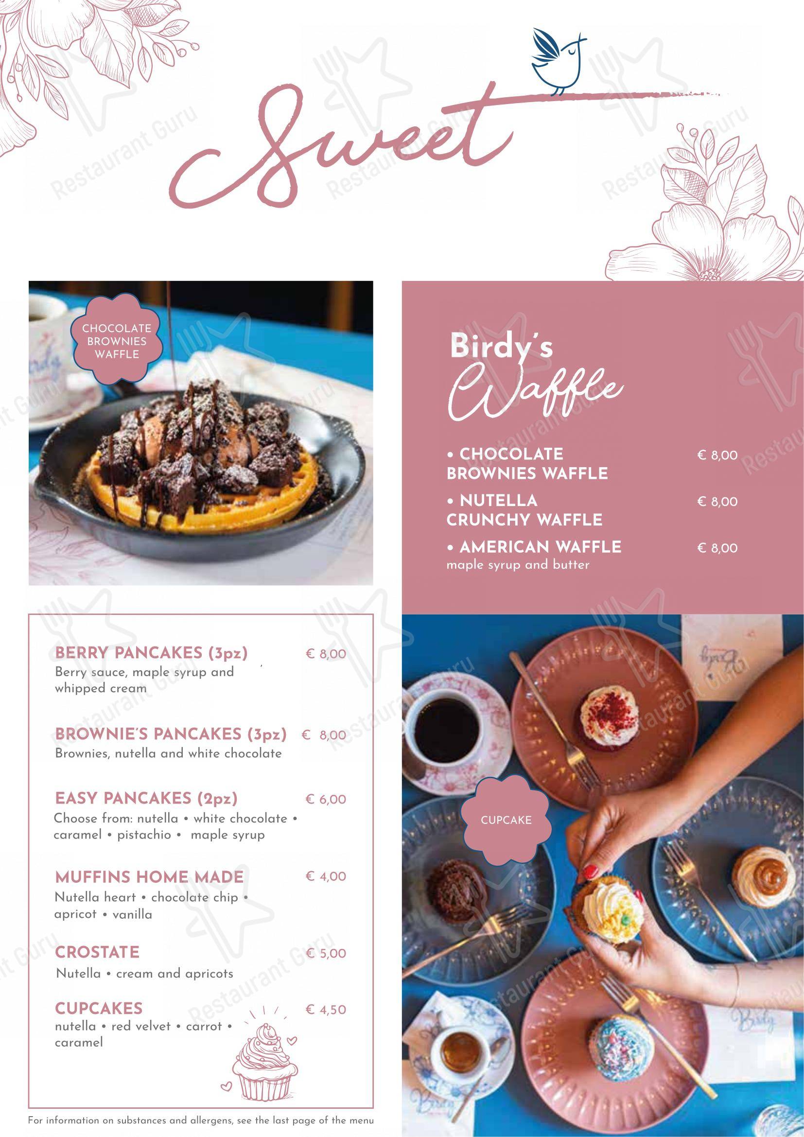 Birdy The Bakery - Portici in Portici - 菜单
