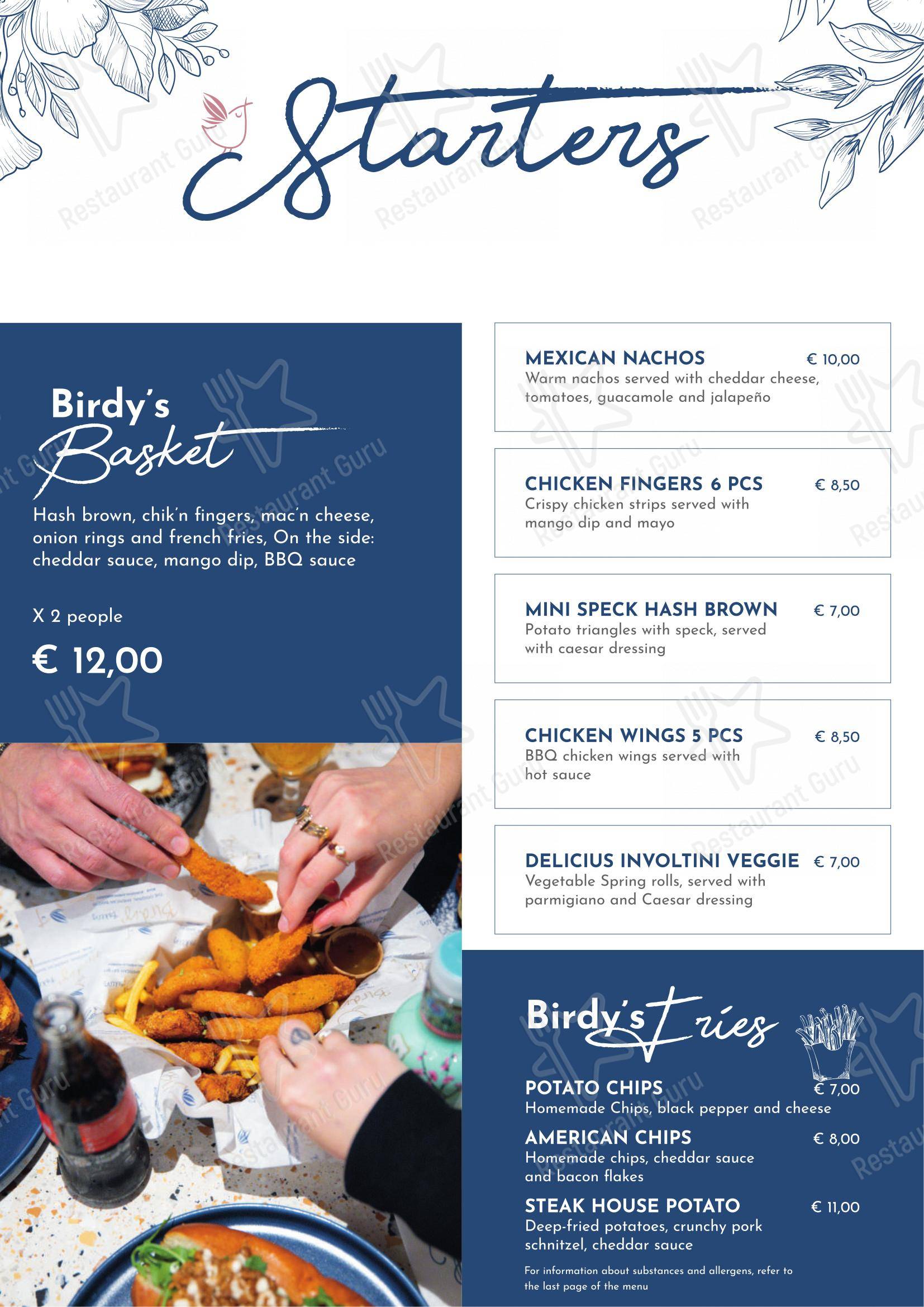 Menu bar per Birdy The Bakery - Portici in Portici