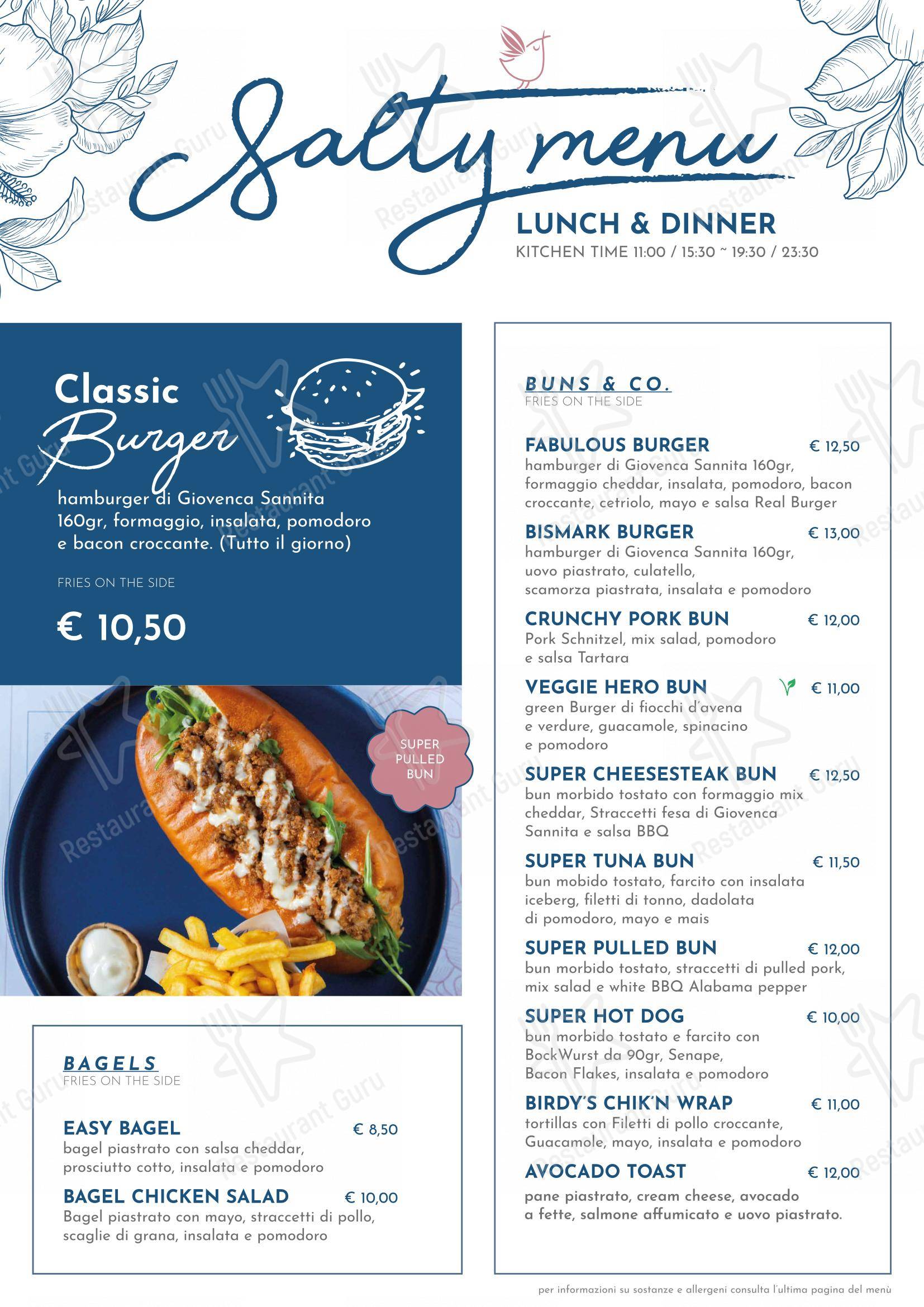 Birdy The Bakery - Portici in Portici - Menu