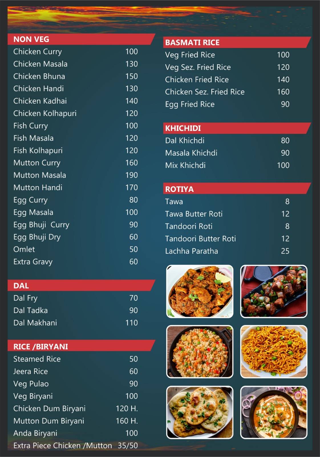 Biryani House menu