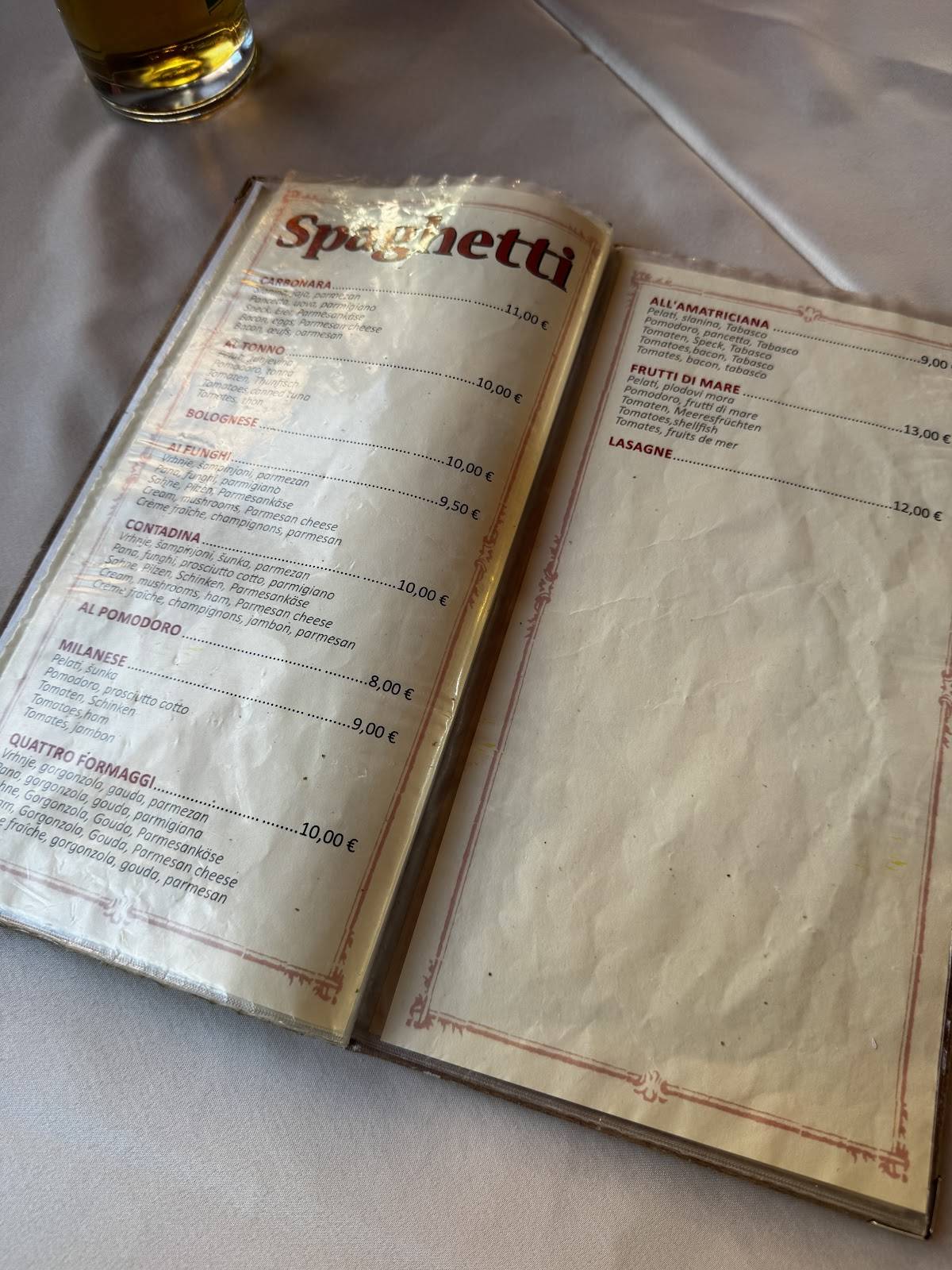 Menu di Bistro-Pizzeria Mamma Mia 