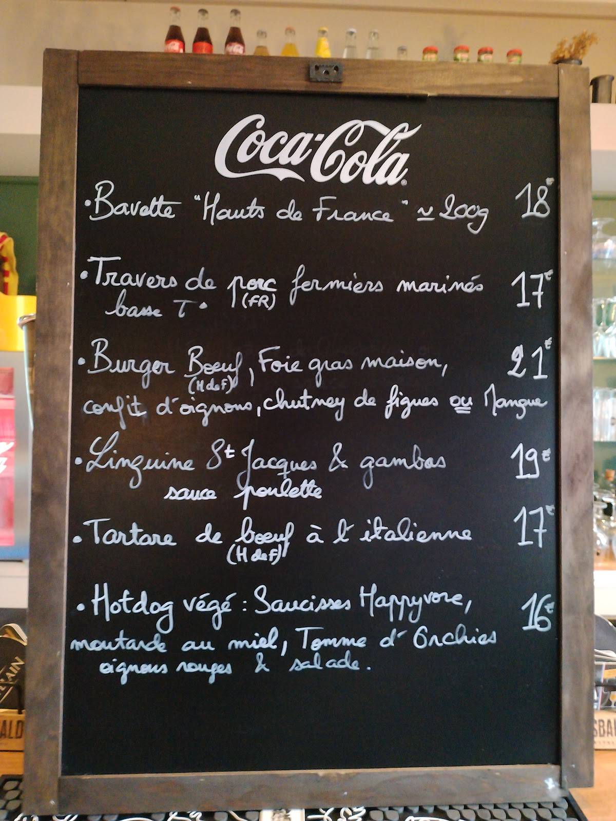 Menu de Bistrot Césarine