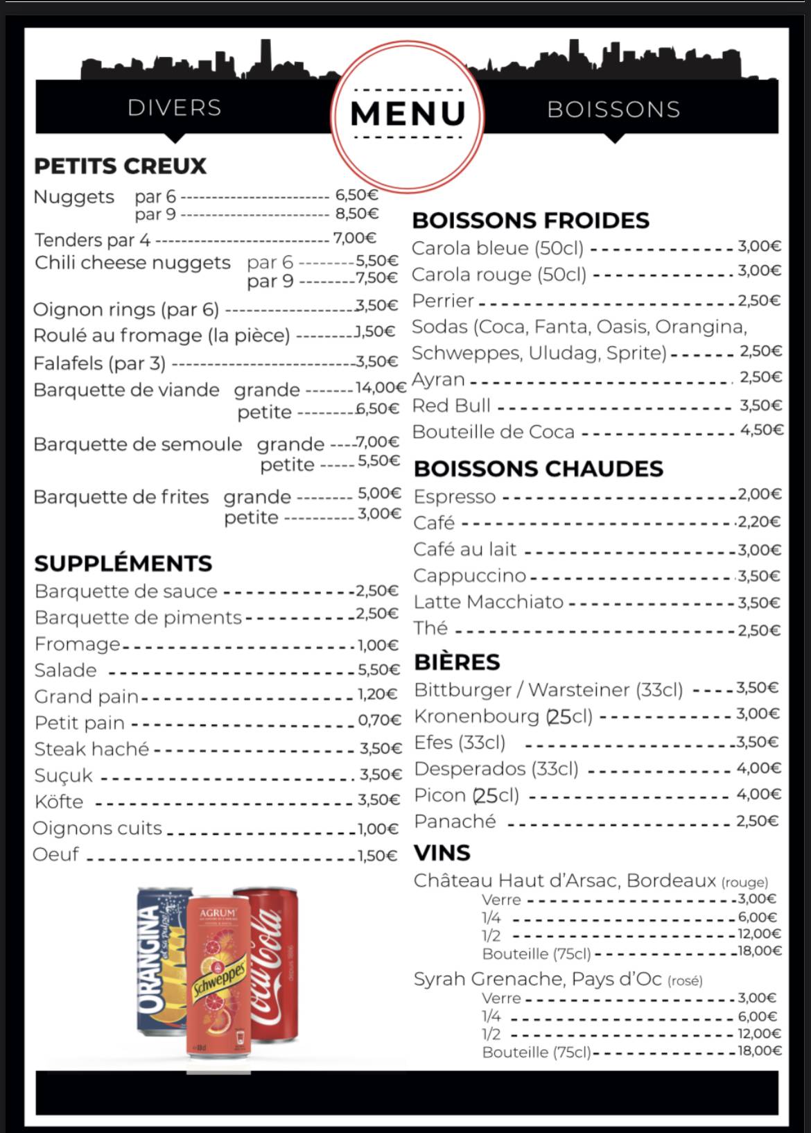 Menu de Citygrill