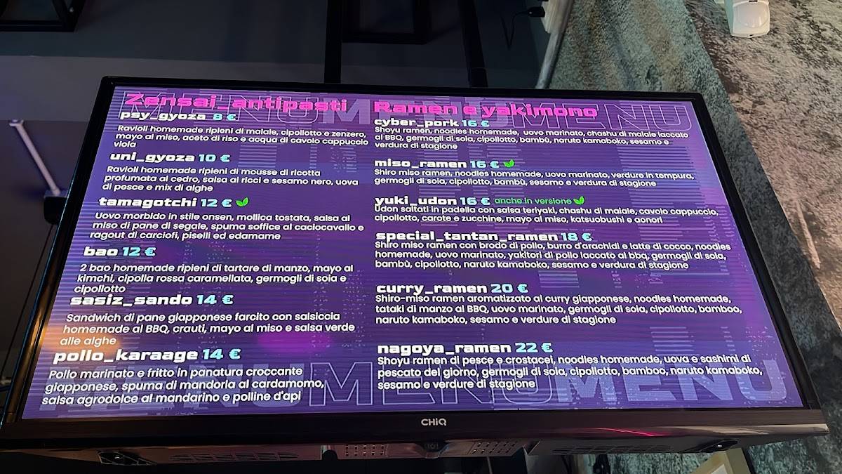 Menu di Blade Ramen
