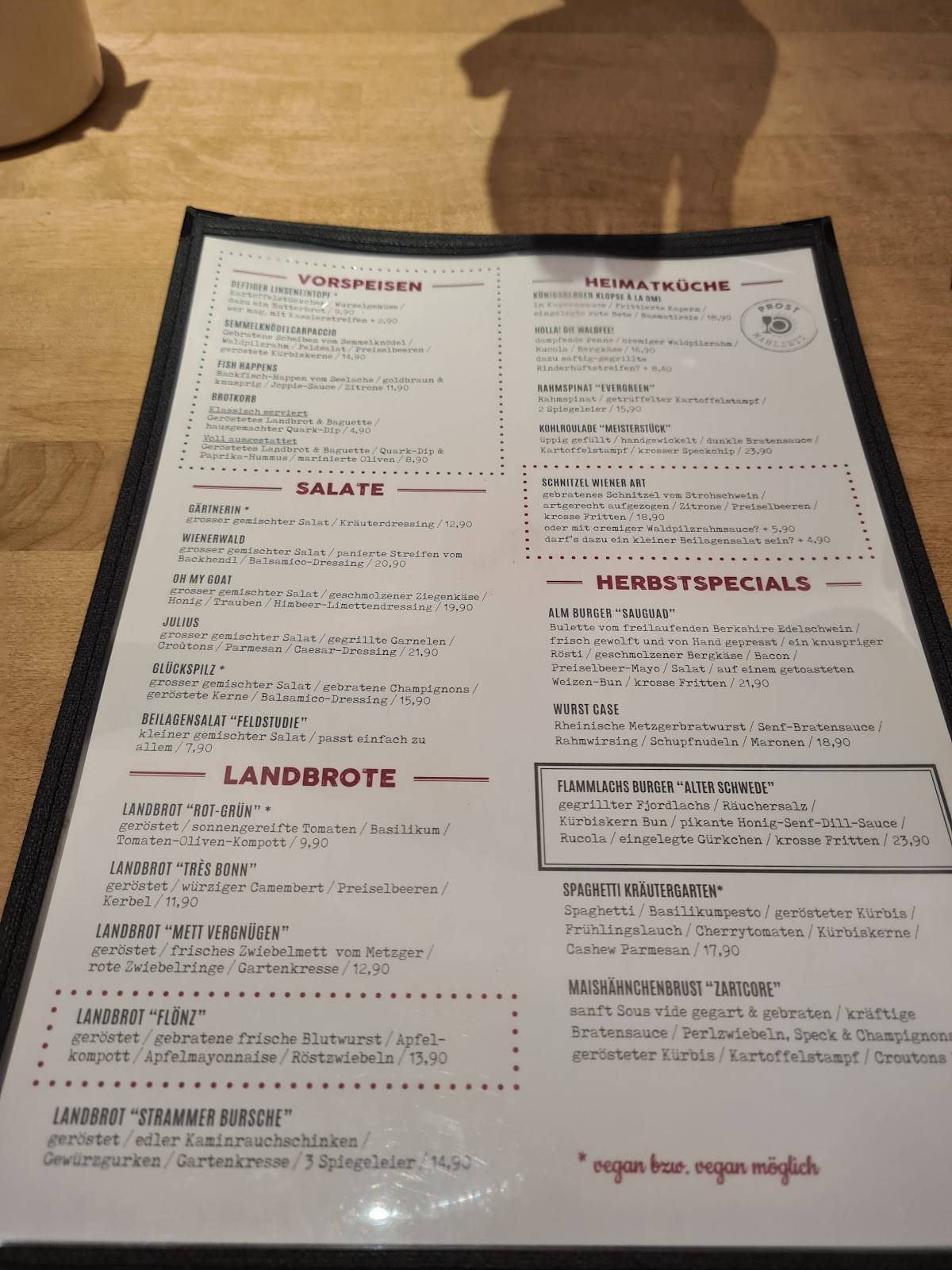Menu de Elefant Bonn