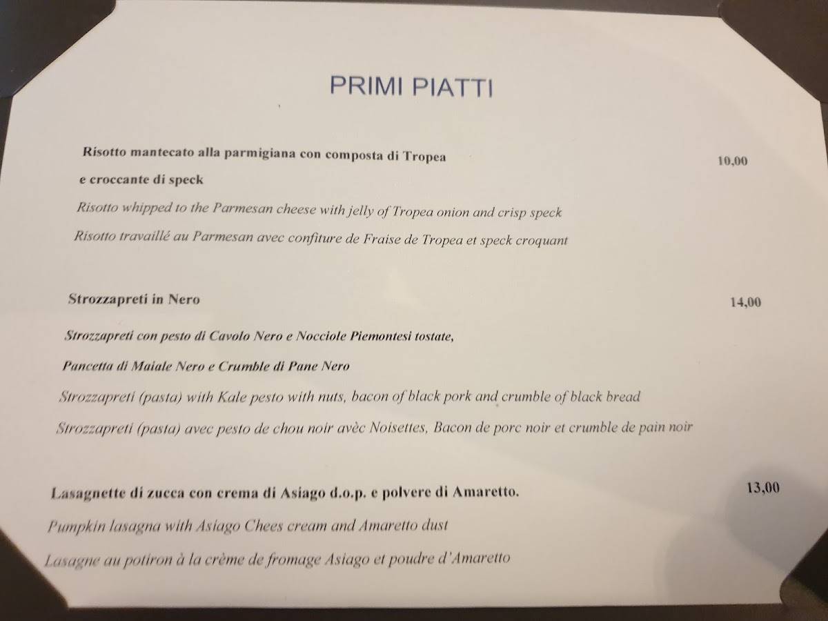 Menu di Borgo 20 Ristorante Gourmet nel Centro di Parma – Accanto al Duomo 