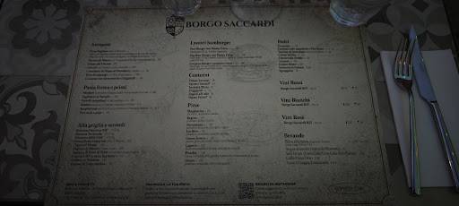 Menu de Borgo Saccardi