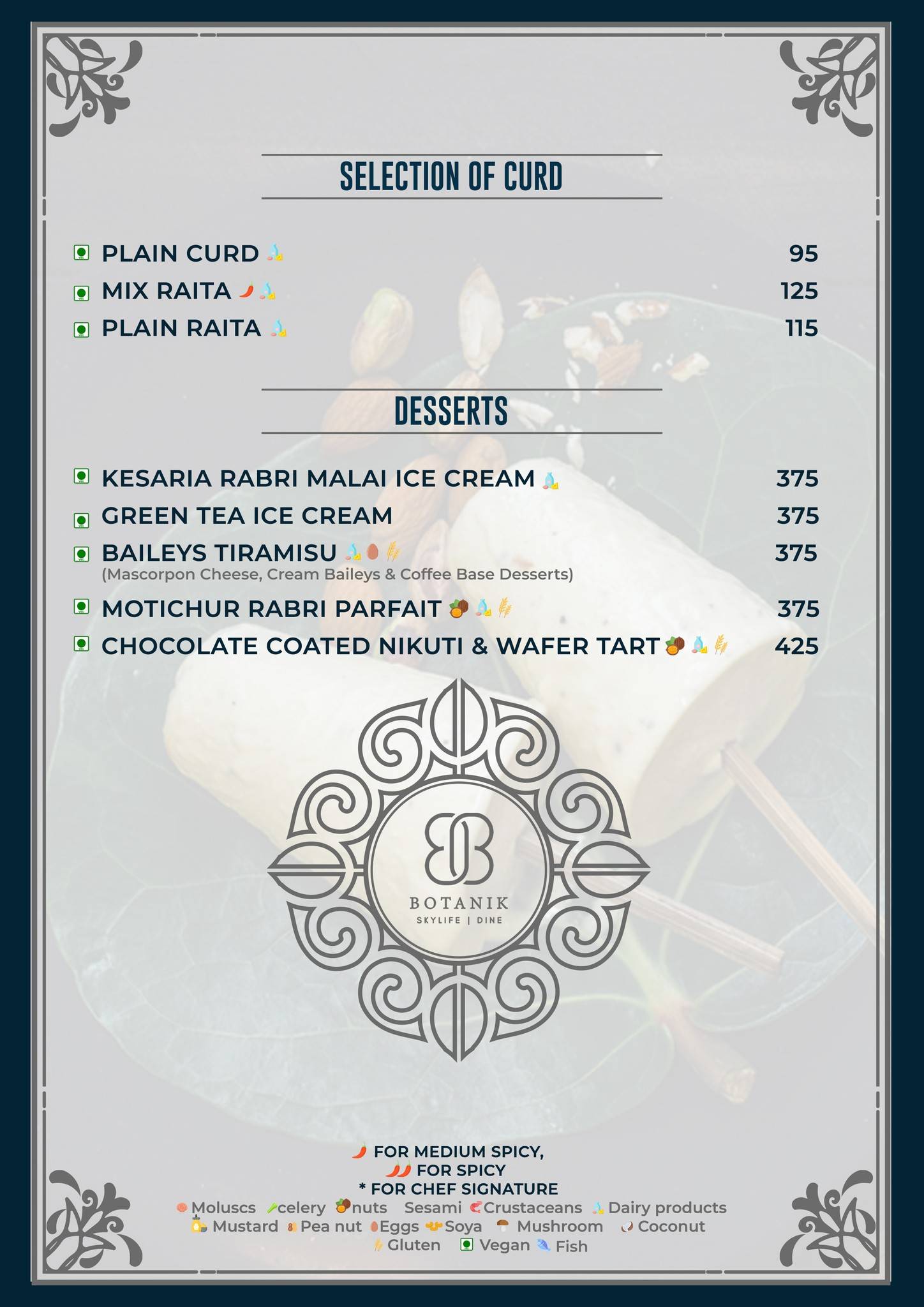 Botanik menu