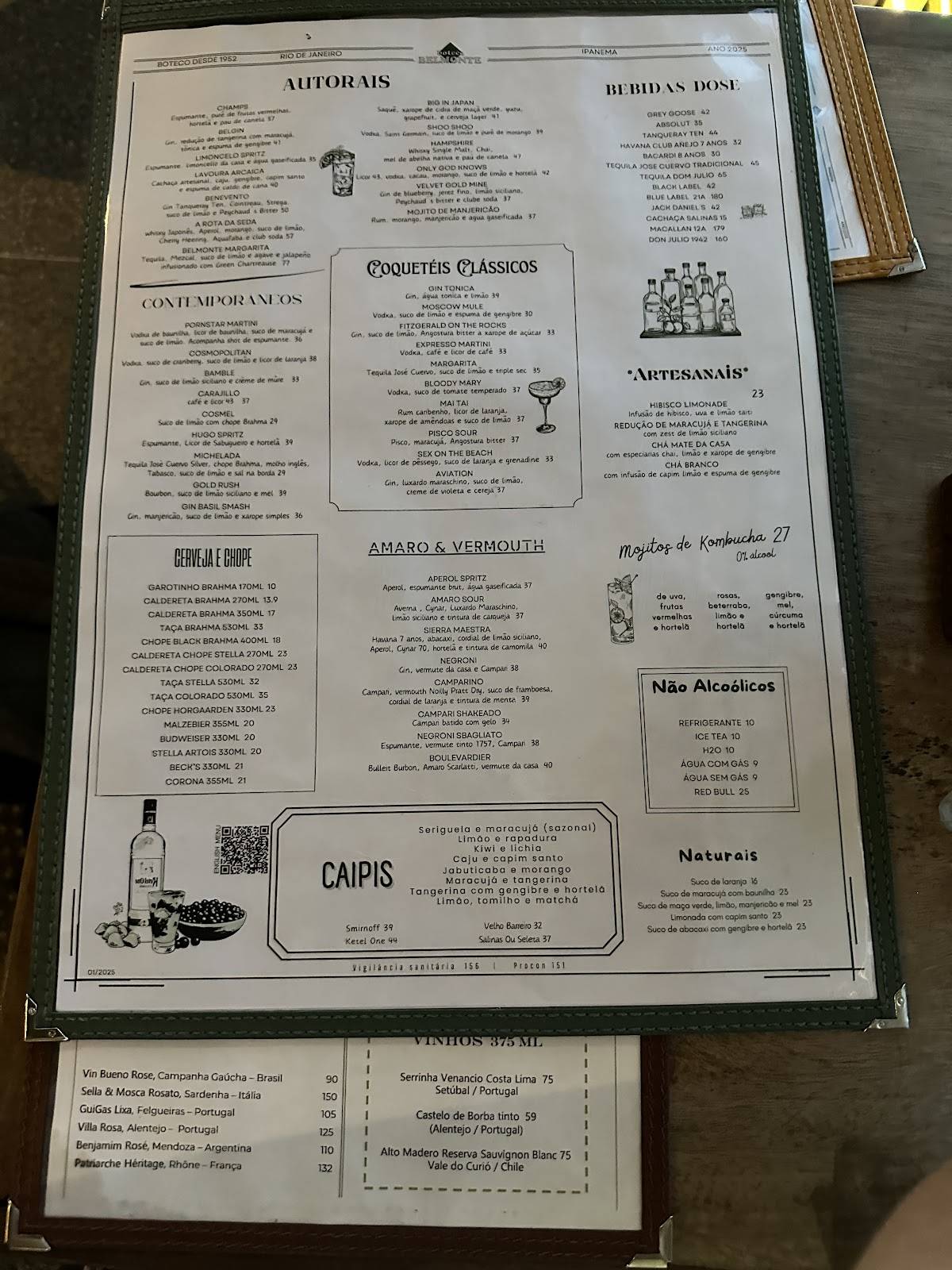 Boteco Belmonte cardápio