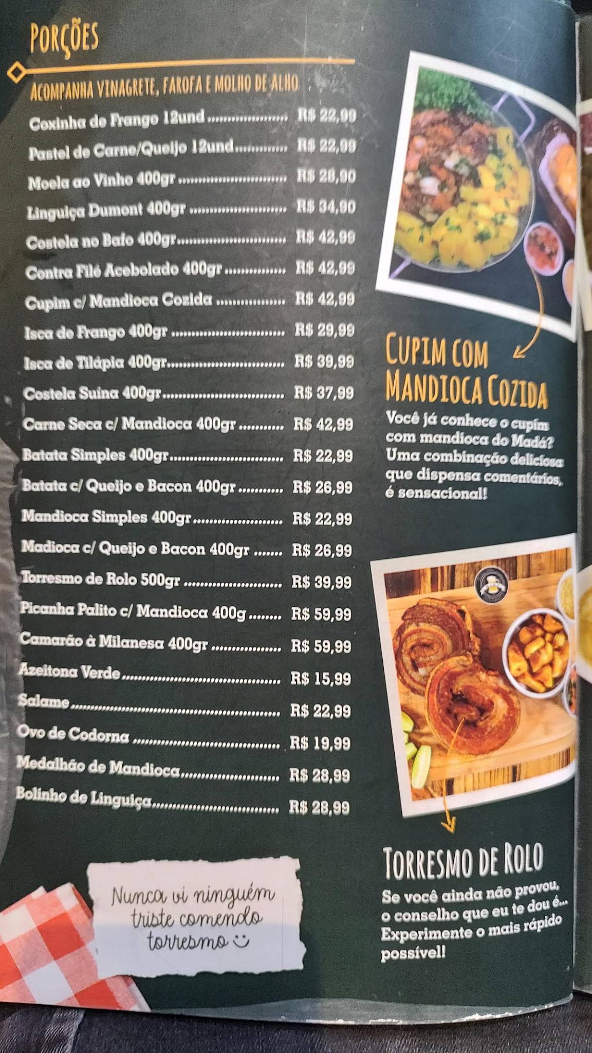 Boteco Vila Madá cardápio