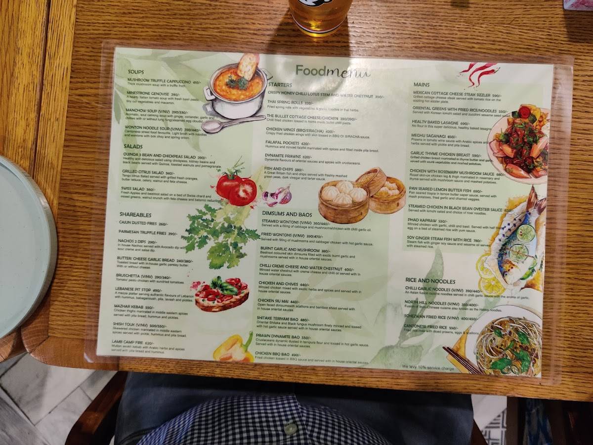 Branch kitchen and bar menu