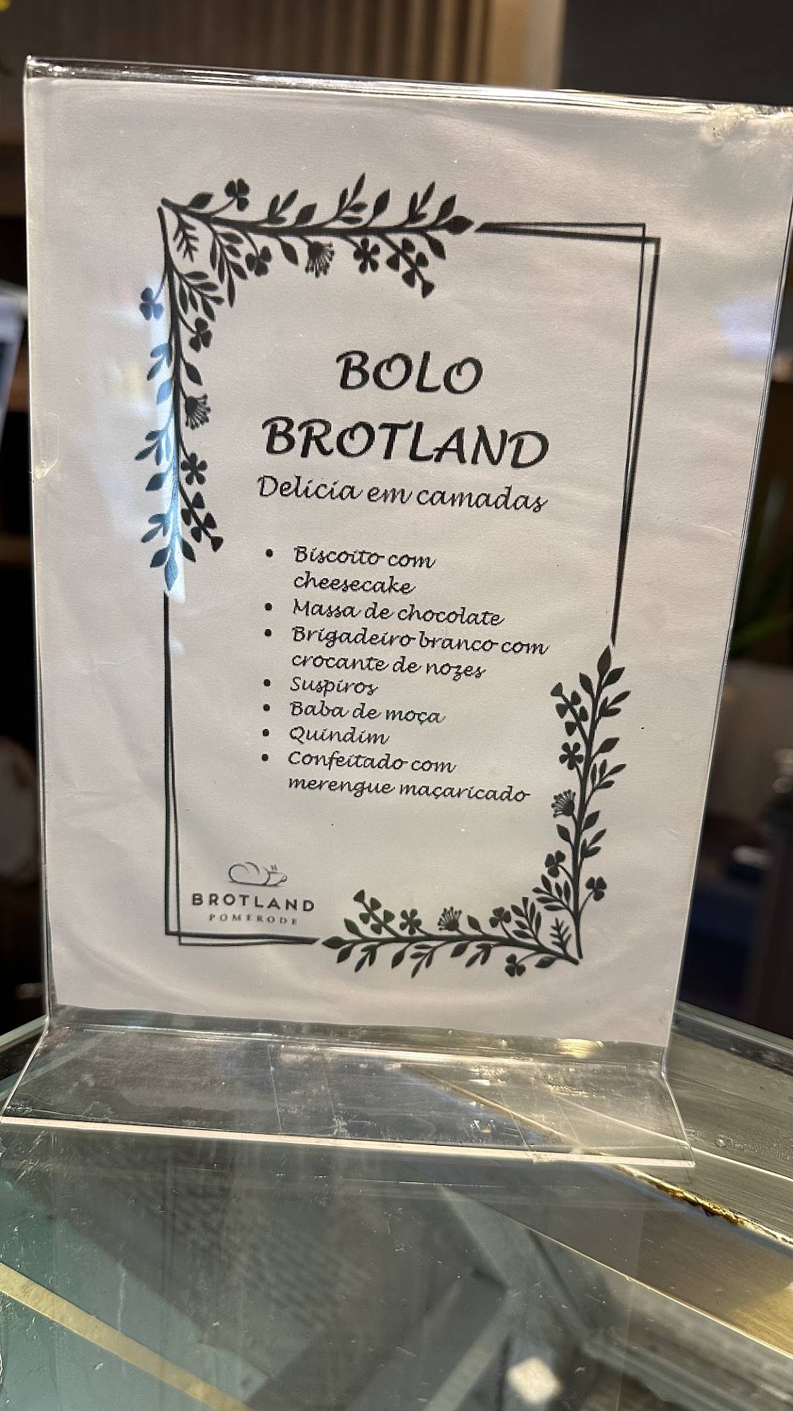 Restaurante Brotland e Café Colonial cardápio
