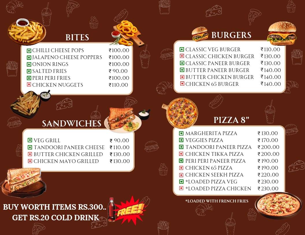 Brown Bear Bakers menu