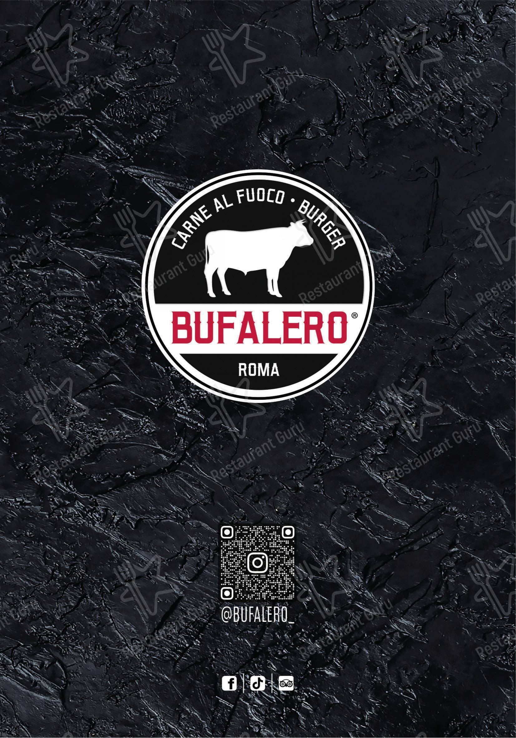 Menu per Bufalero steakhouse