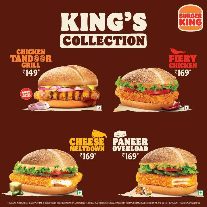 Burger King menu