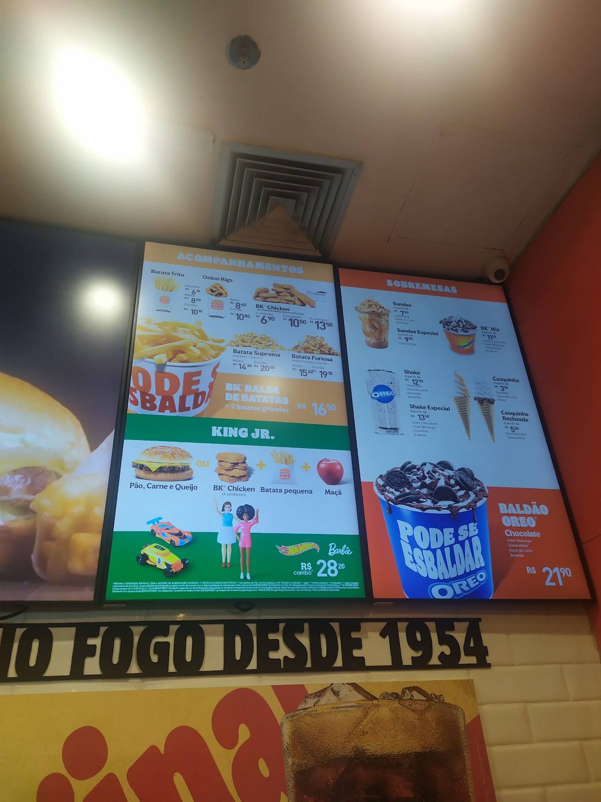 Burger King cardápio