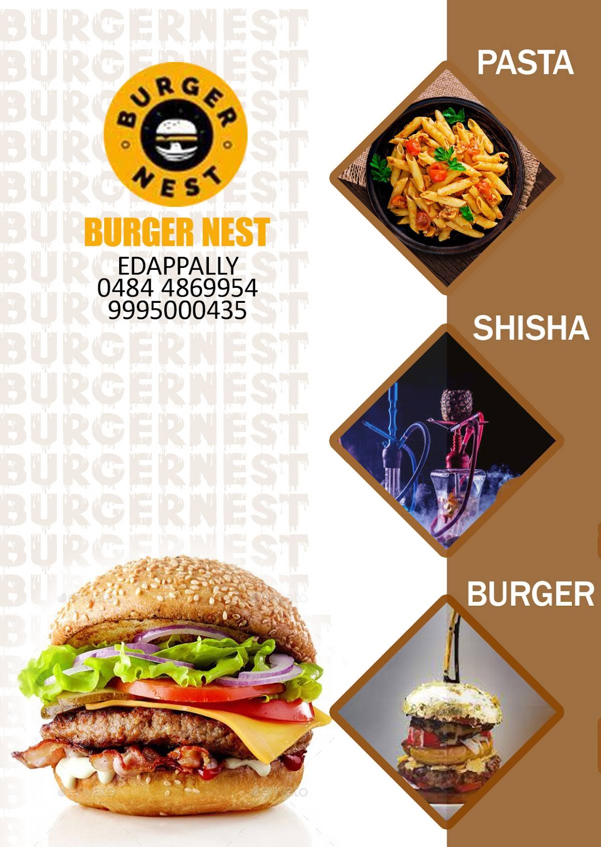Burger Nest menu