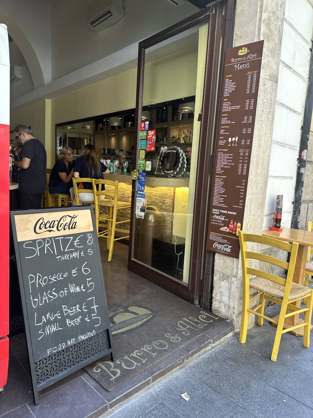 Menu di Burro e Alici 