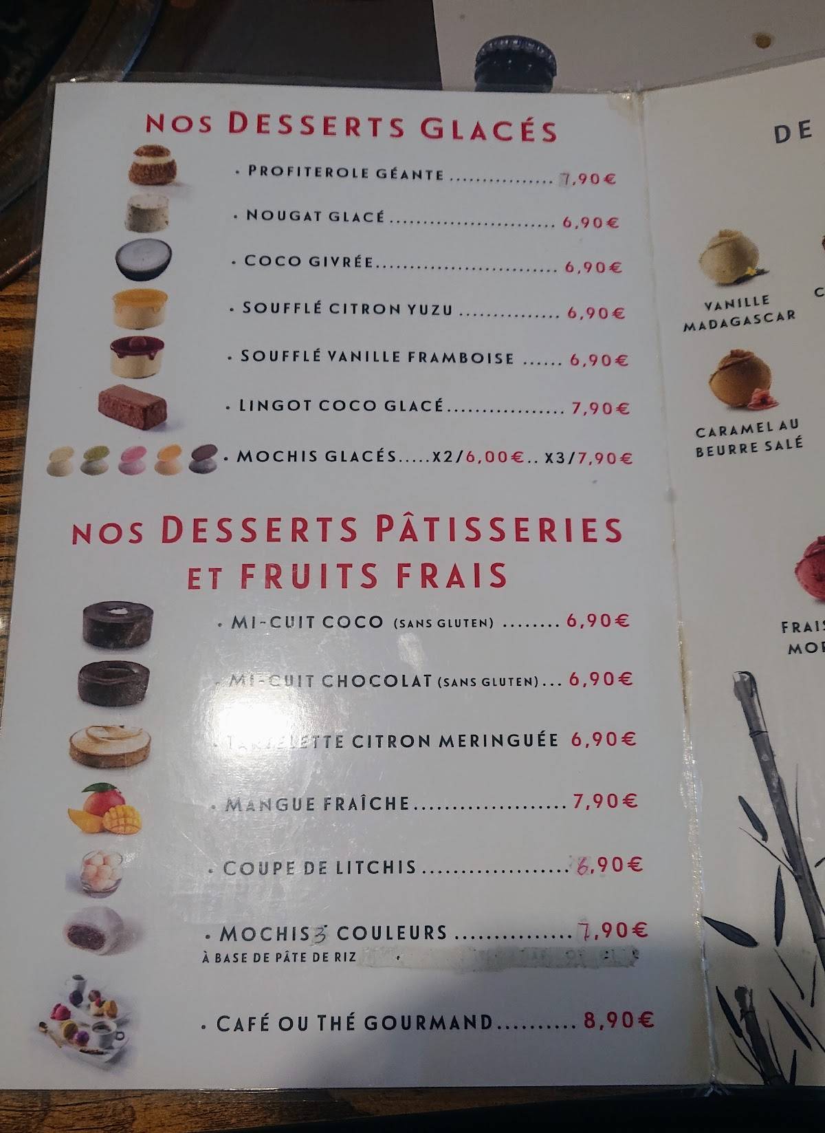 Menu de Busan Valentine