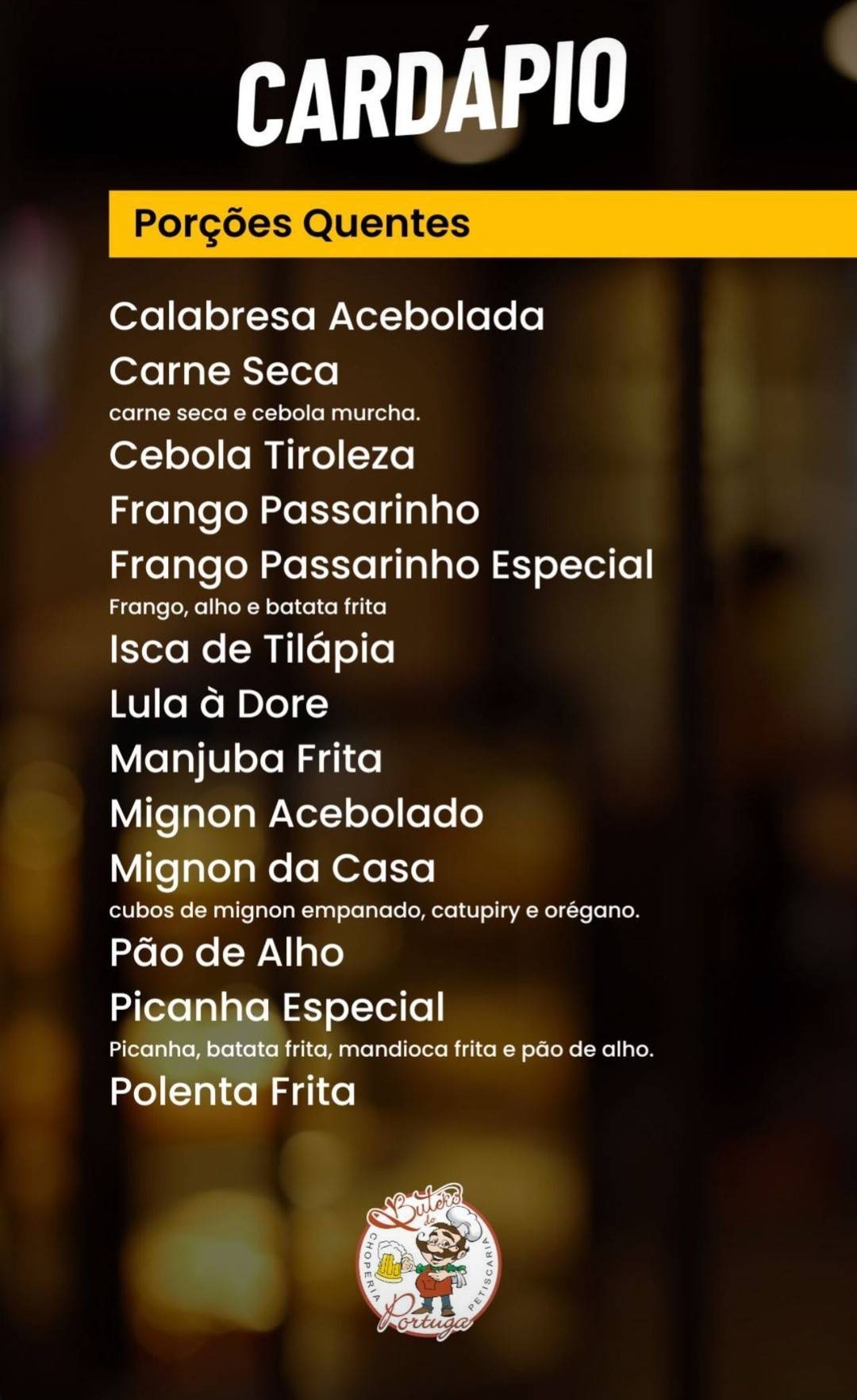 Buteko Do Portuga - Bar em Araras cardápio