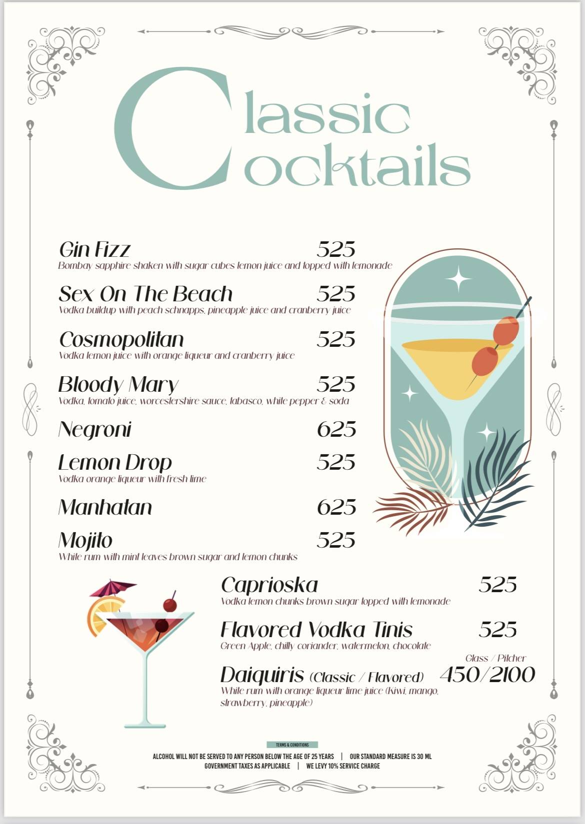 Café 27 menu