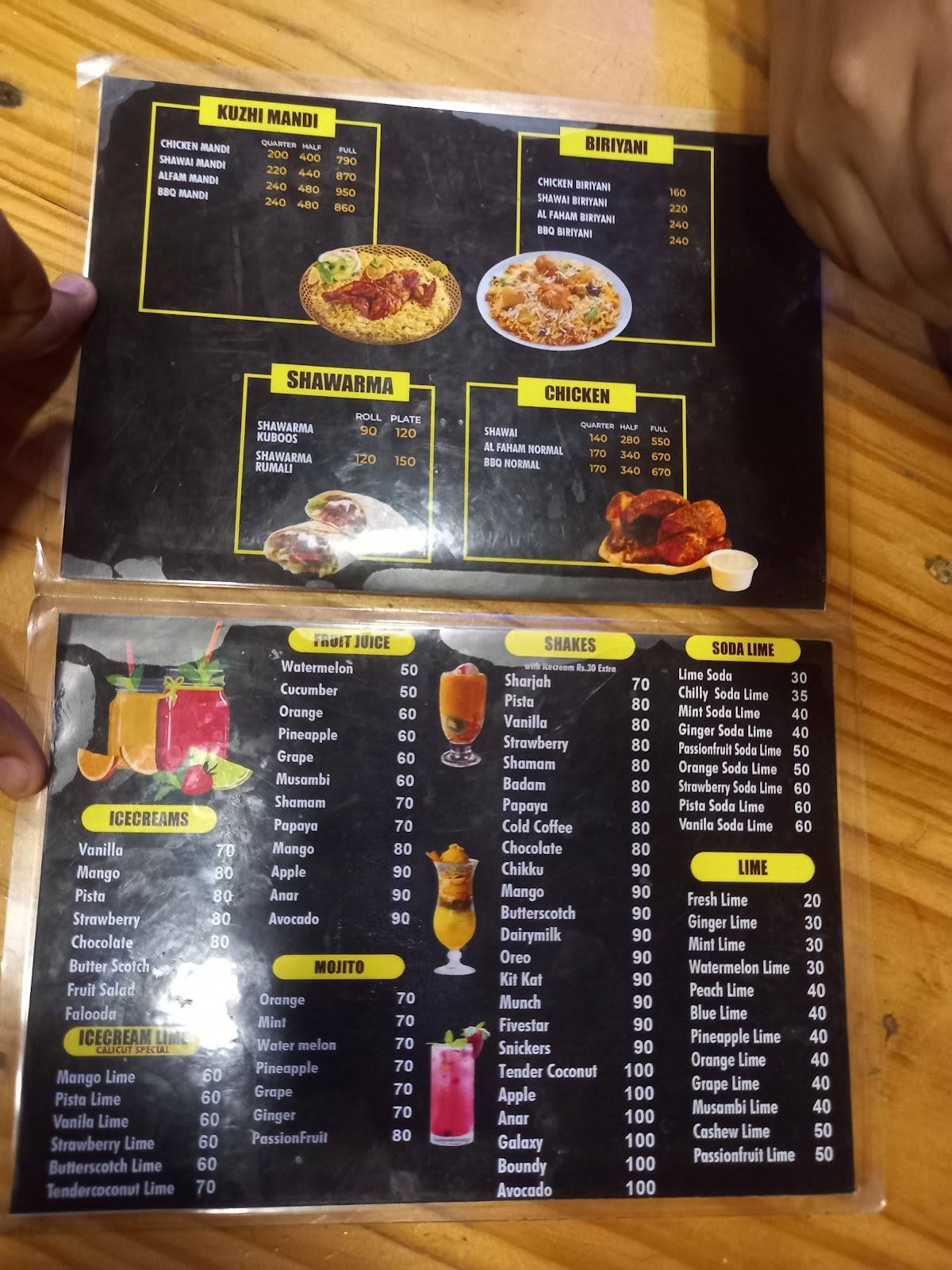 CALICUT CAFÉ menu