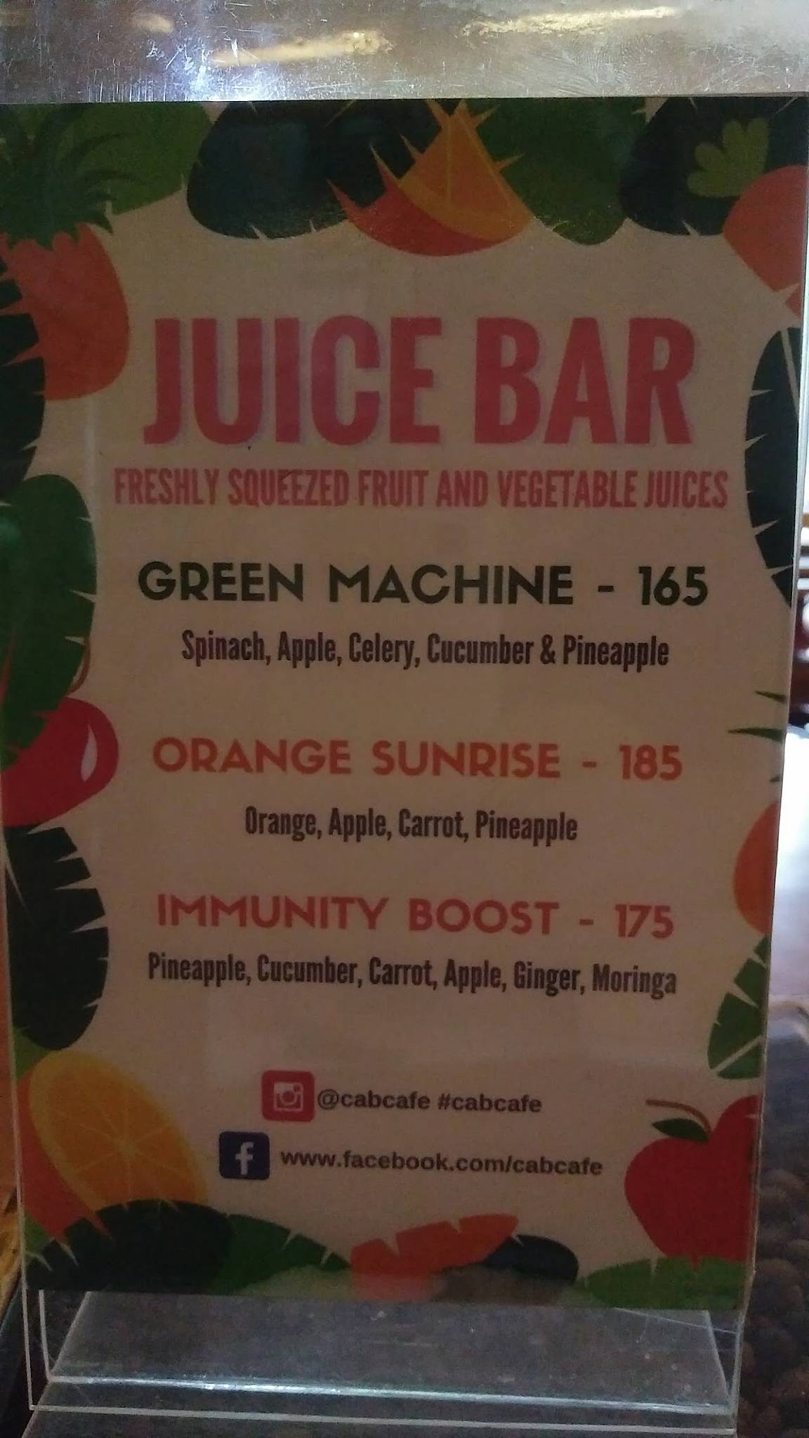 Menu at Cafe Bobs Flagship, Bacolod, 21 Lacson St