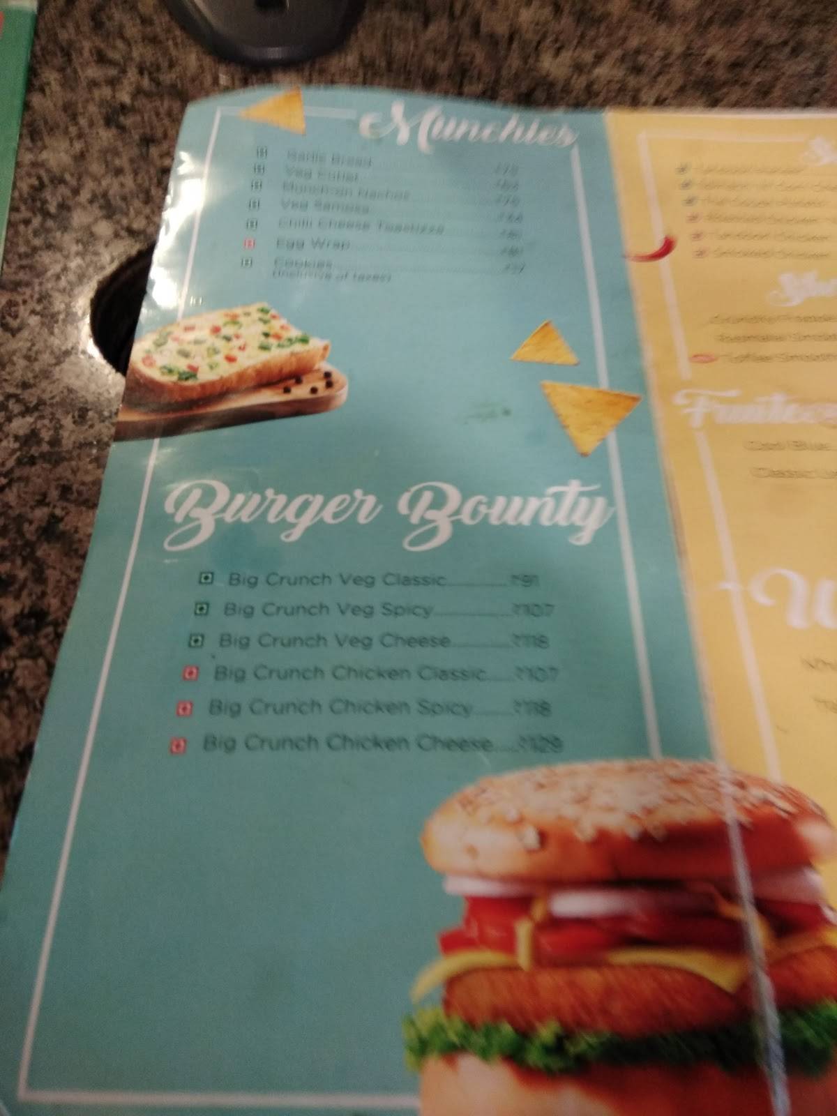 Café Coffee Day menu