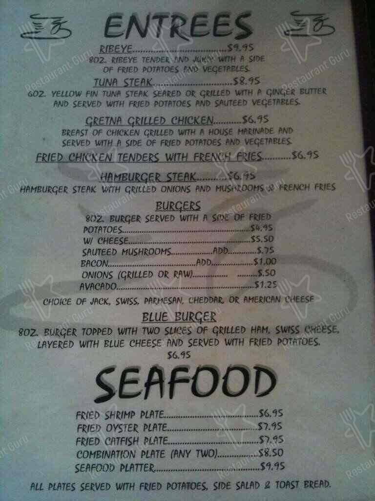 Menu at Common Grounds Coffee House & Cafe, Gretna