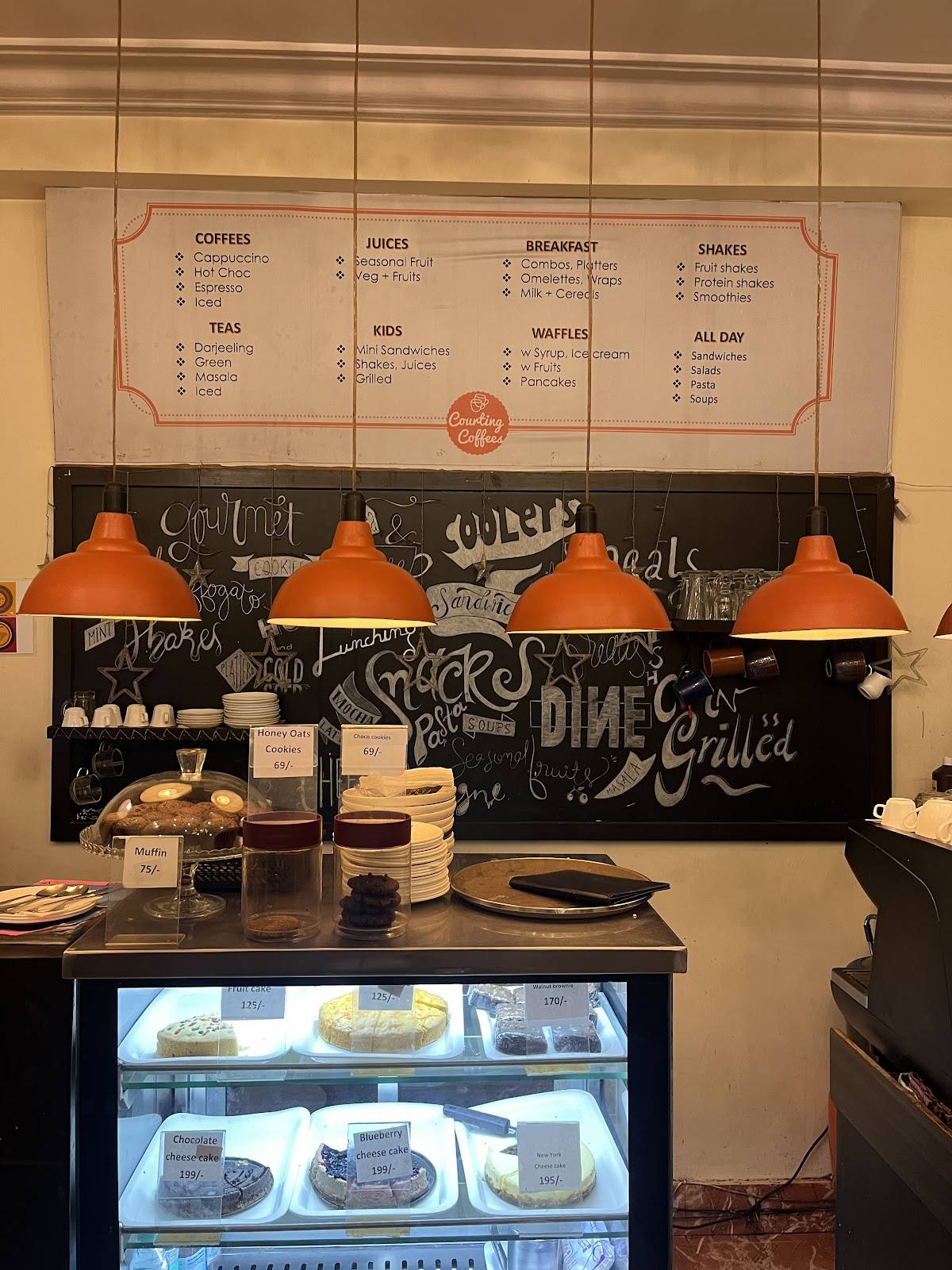 Café Courting Coffees menu